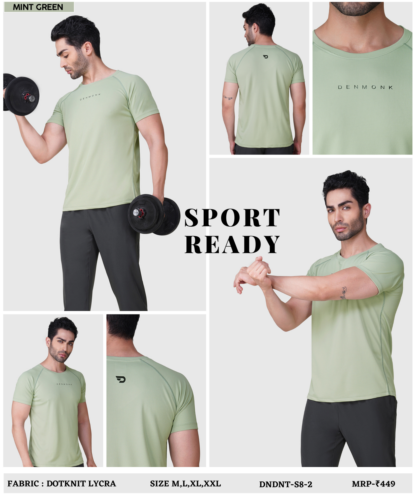 CoreFit Tee – Imported Dotknit Lycra (180 GSM)