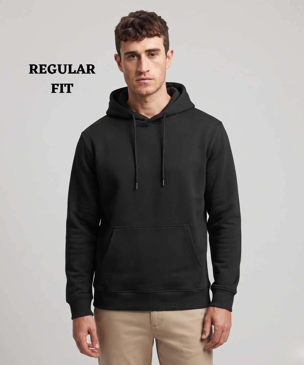 Denmonk Men's Imported Cotton Feel Fleece Hooded Sweatshirt | Full Sleeve Pullover Hoodie | 380 GSM | Regular Fit