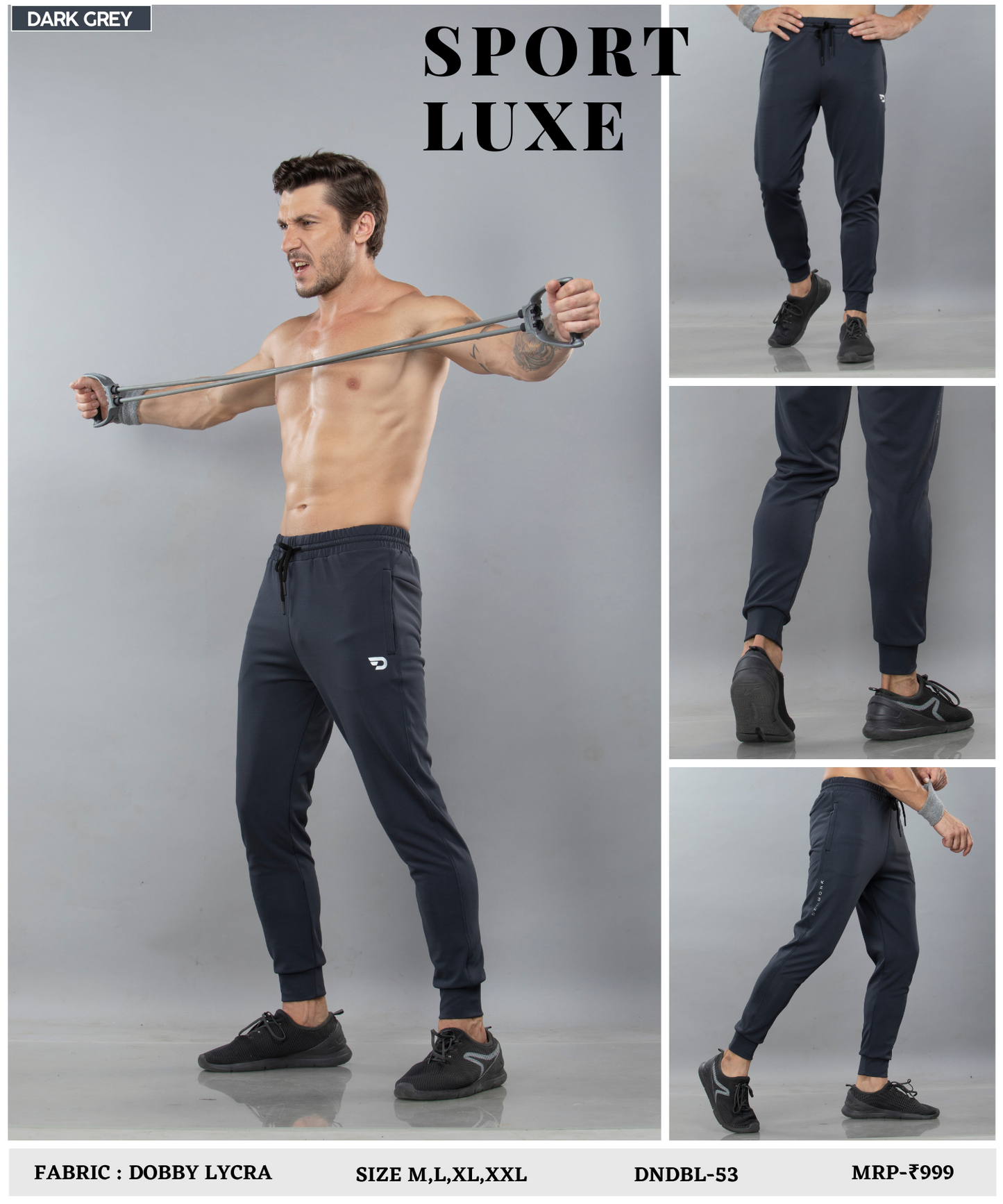 Ribbed Trackpant - Imported Dobby Lycra Lower (GSM 280)