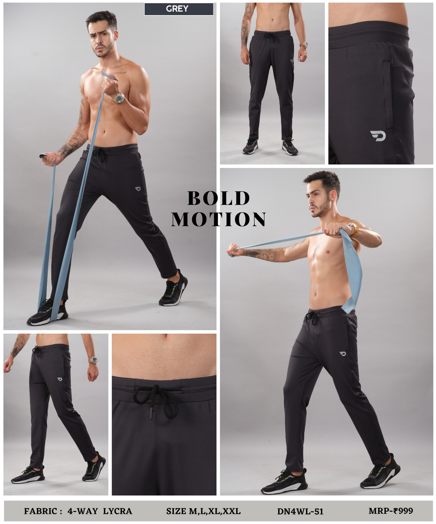 Power Trackpant - Imported 4way Taiwan Lycra Lower (GSM 280)