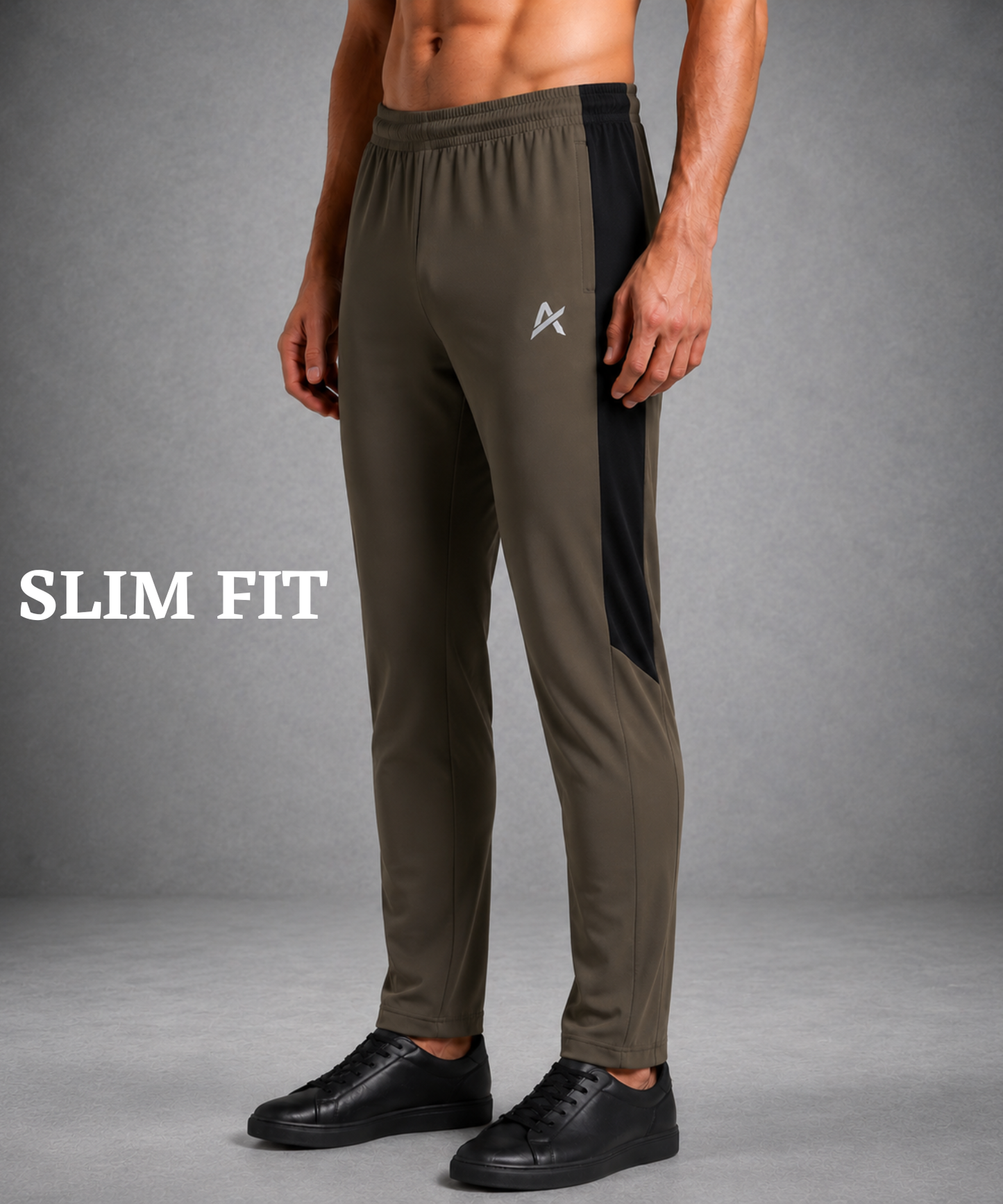 Athvix Activewear 4-Way Lycra Track Pants with Contrast Side Panel (240 GSM) – Stretch Fit & Premium Comfort