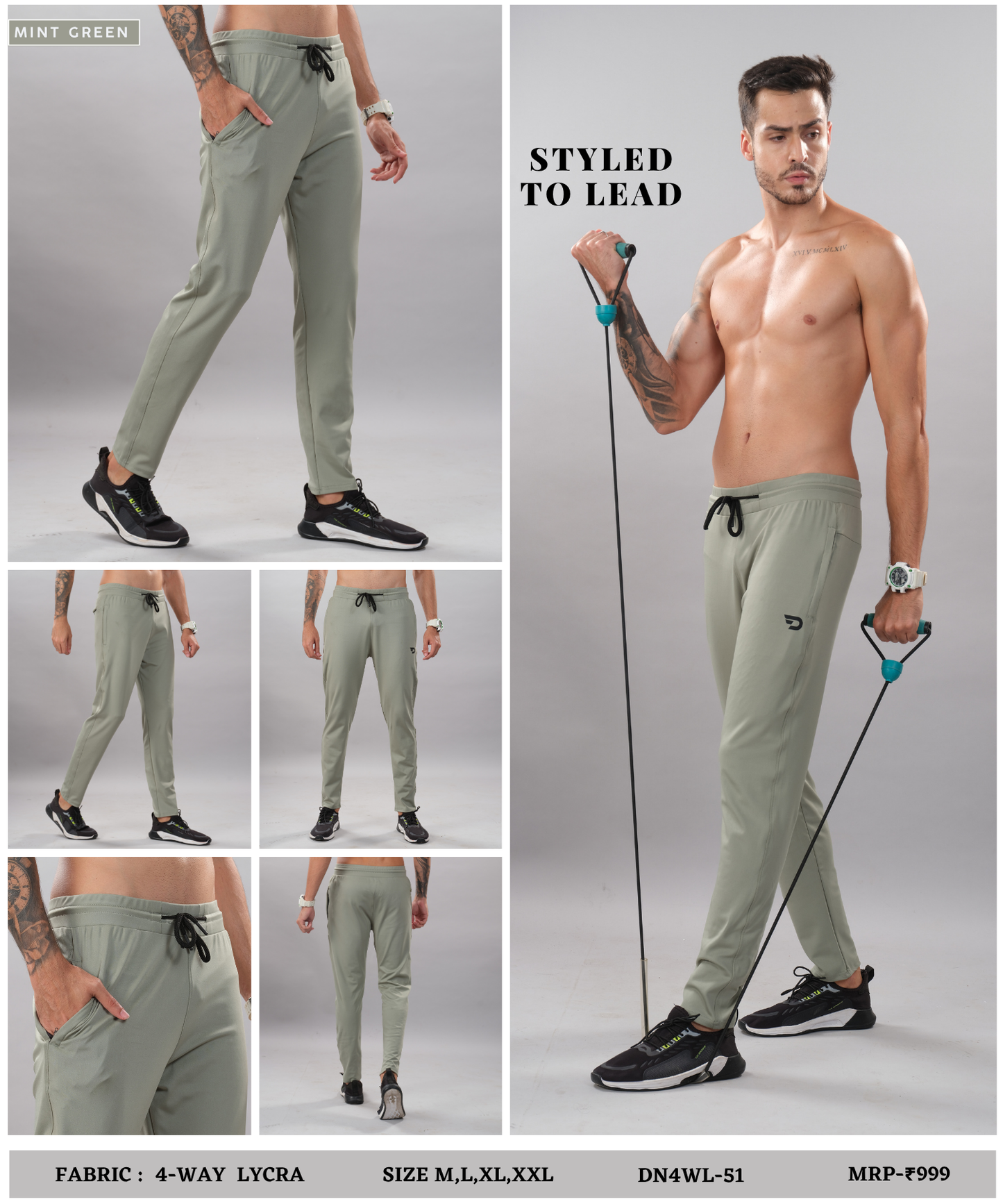 Power Trackpant - Imported 4way Taiwan Lycra Lower (GSM 280)
