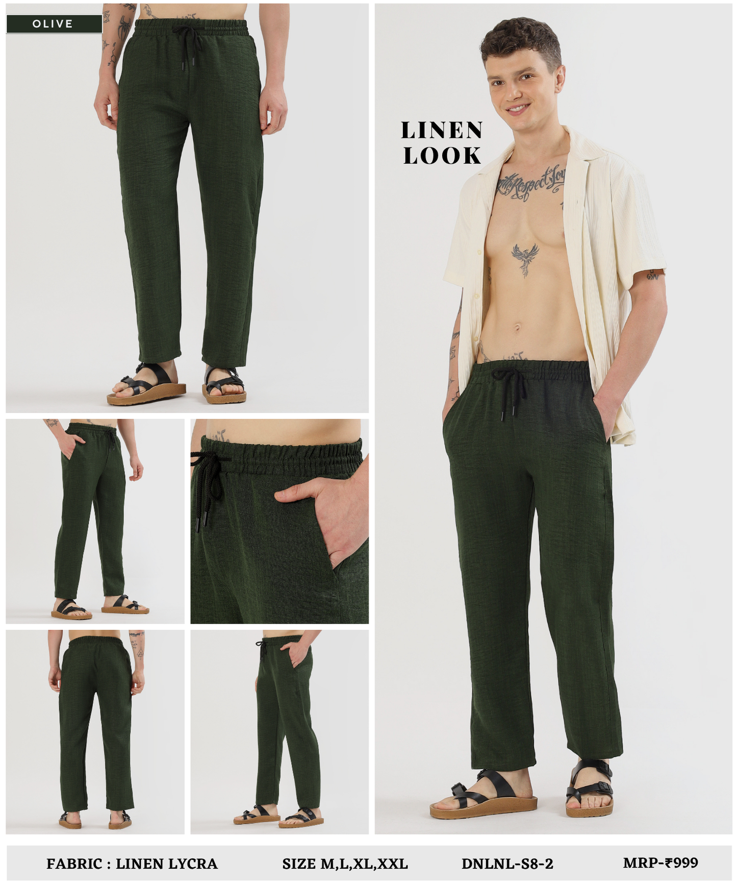 LinenEase Relax Pant - Imported Linen Lycra Lower (GSM 180)
