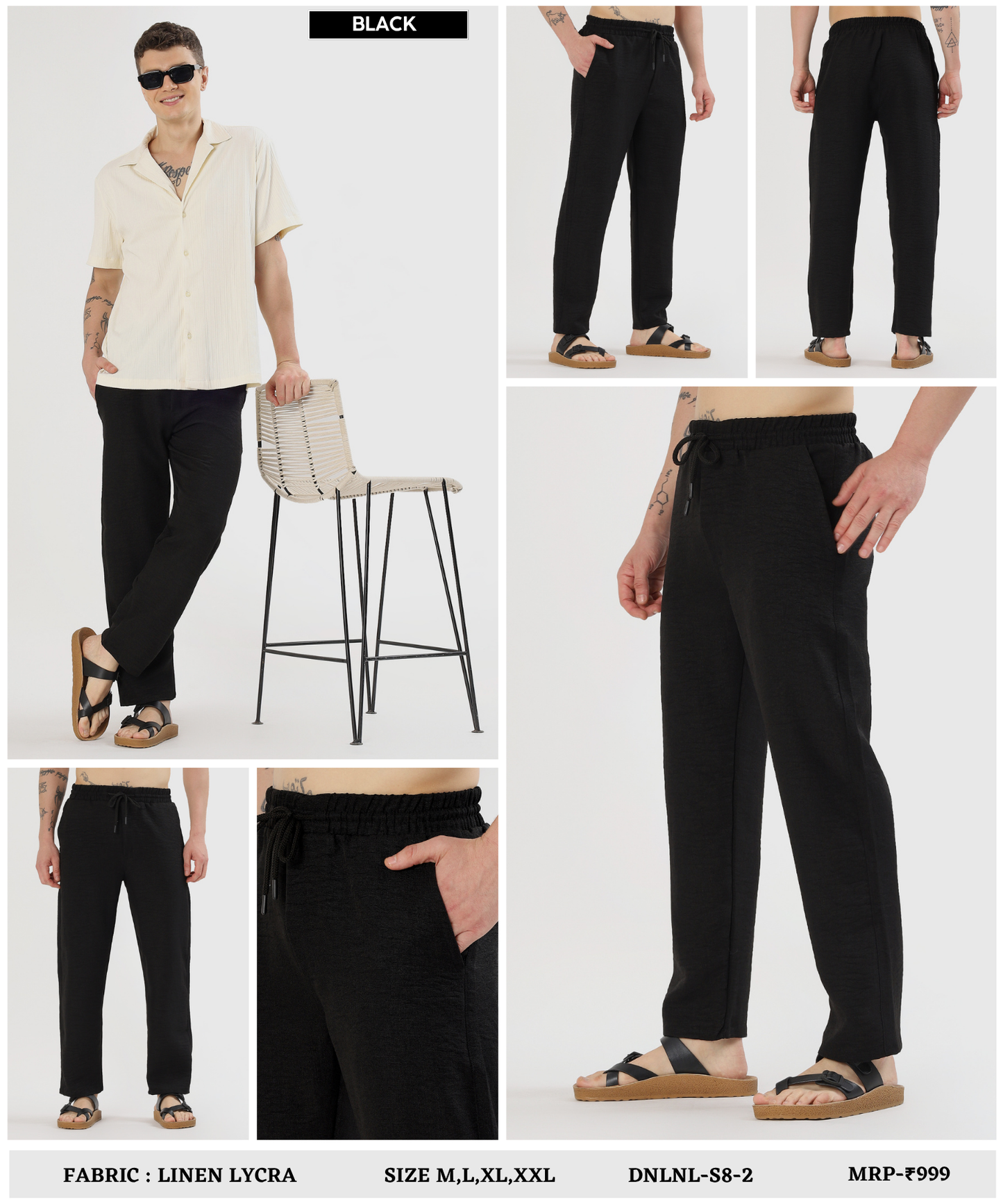 LinenEase Relax Pant - Imported Linen Lycra Lower (GSM 180)