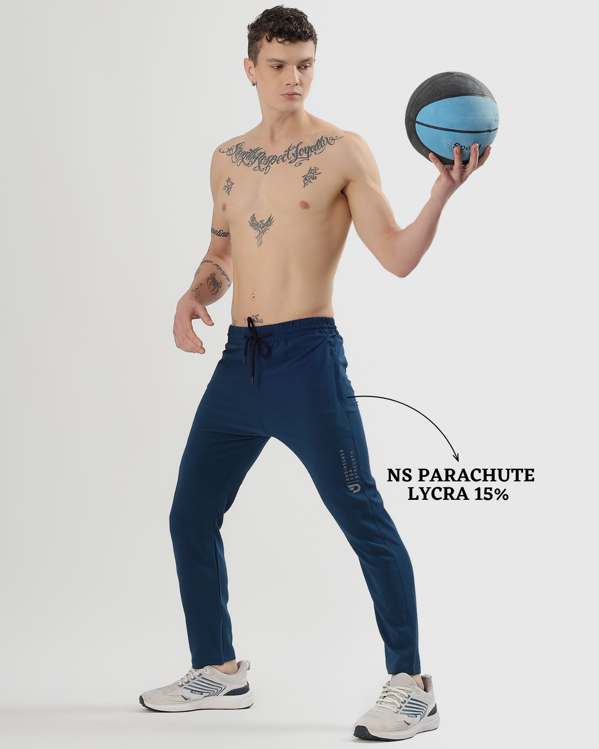 TechStretch Lowers - Imported Ns Parachute Lycra (145 GSM, 15% Lycra)