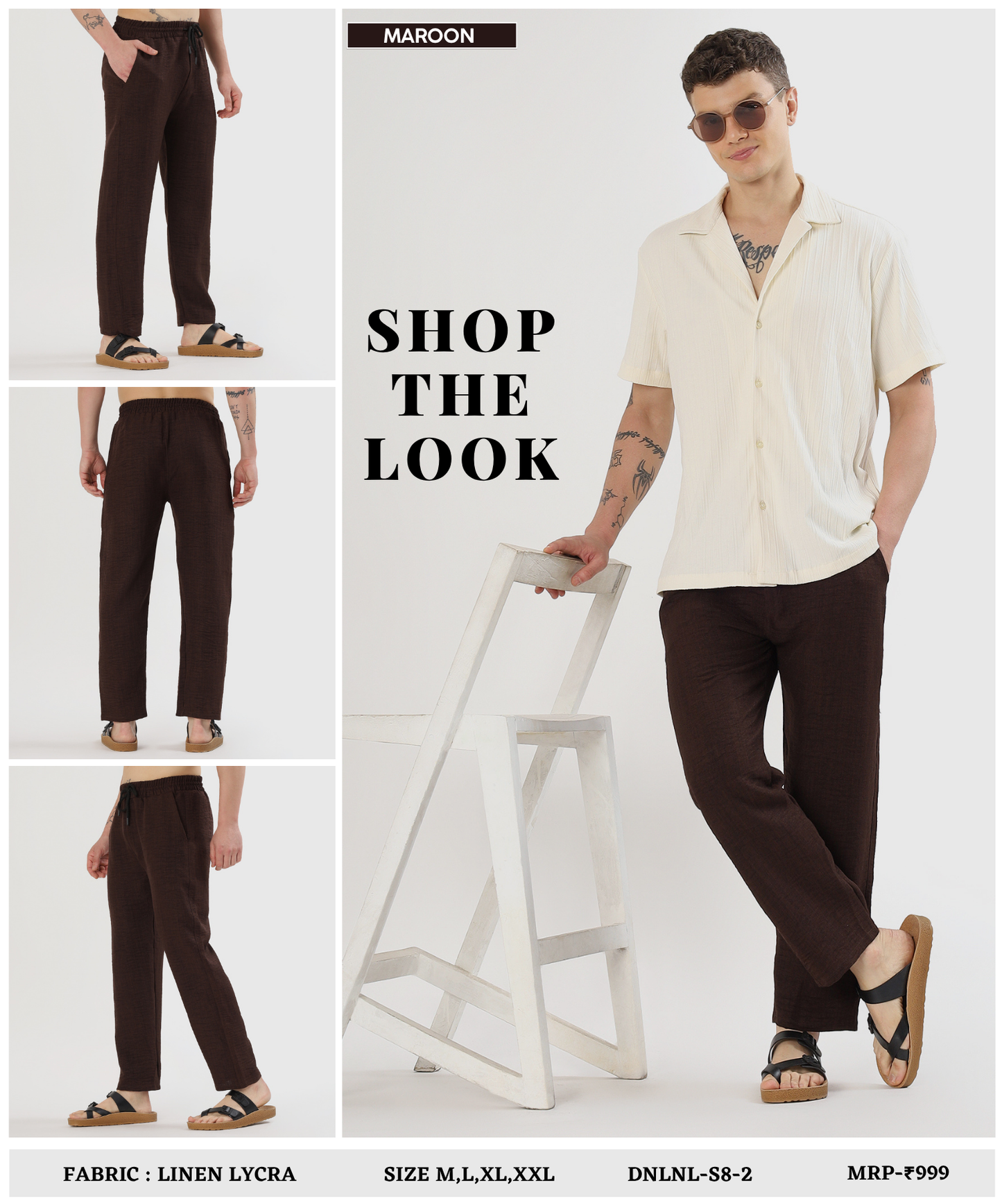 LinenEase Relax Pant - Imported Linen Lycra Lower (GSM 180)