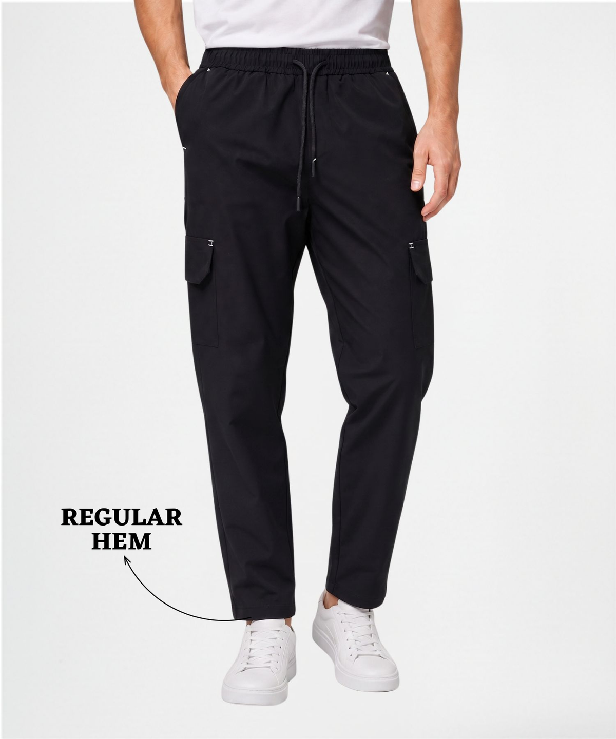 Imported Omega Terry Lycra Men's Cargo Track Pants | Comfort Fit | 180 GSM | Side Pocket Joggers | DOD