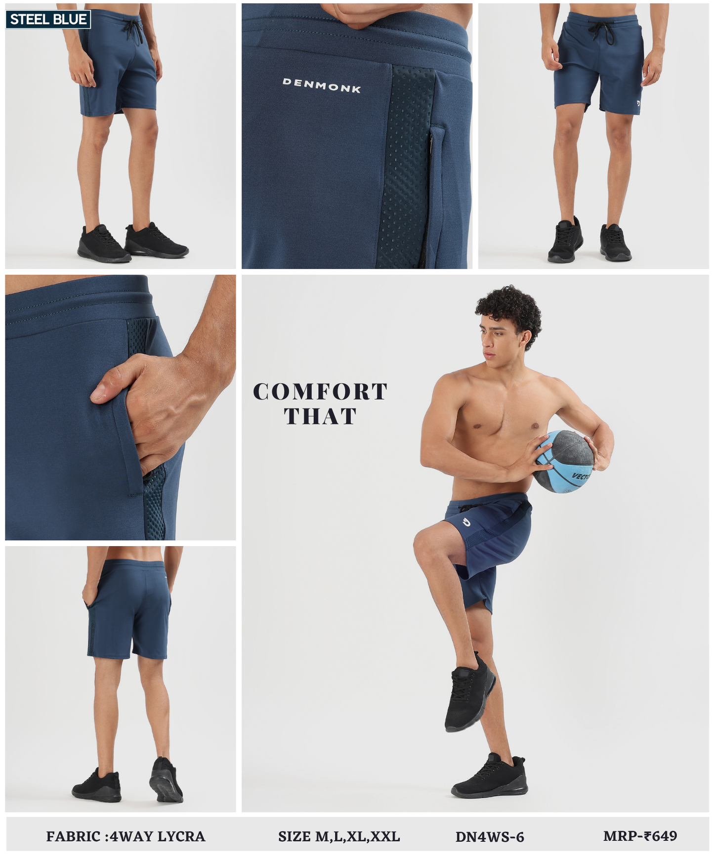 Stretch Shorts - Imported 4way Taiwan Lycra (GSM 260)