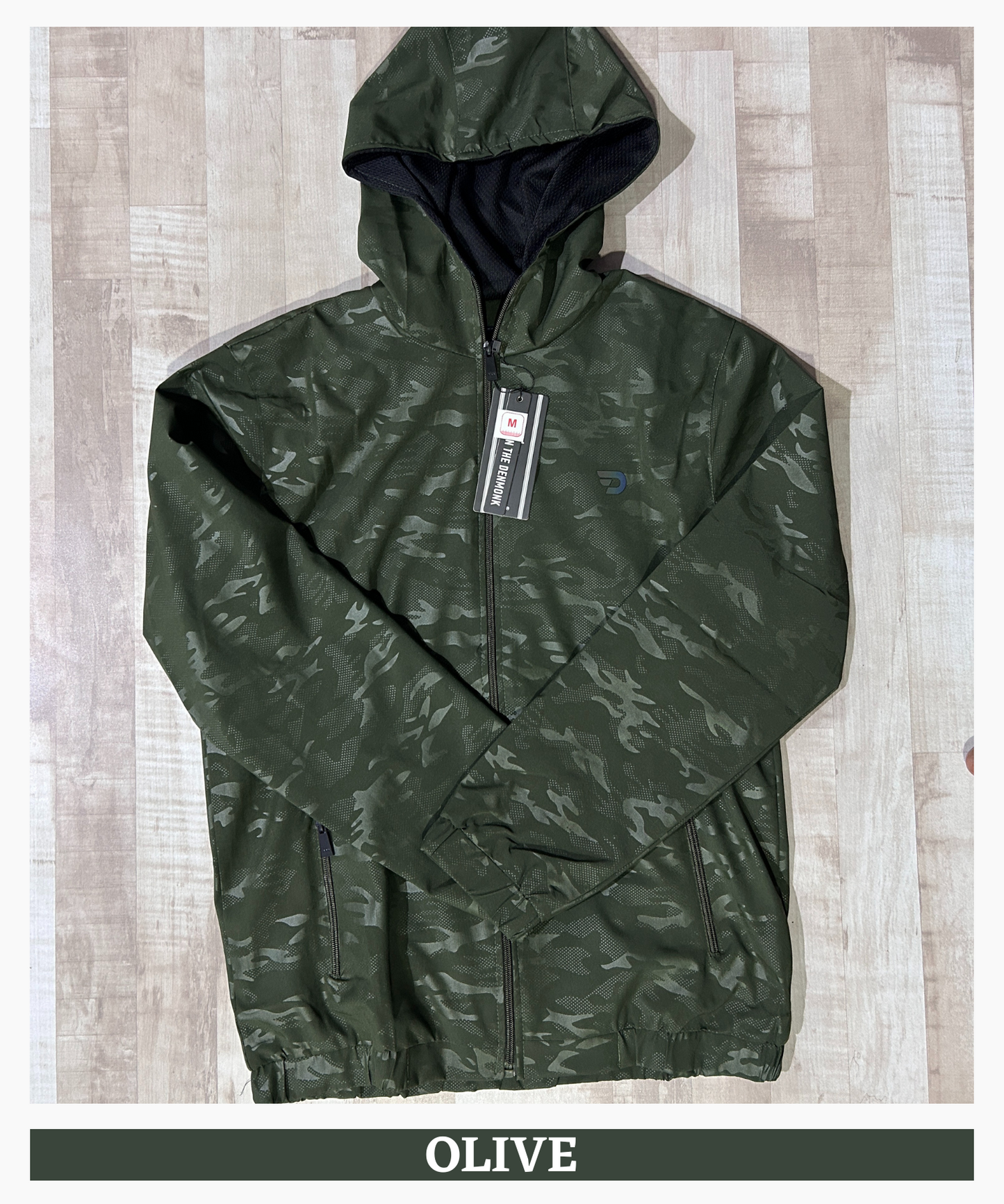 Premium Quality Camo Cotton With Cap Windcheater Jacket (GSM 350)