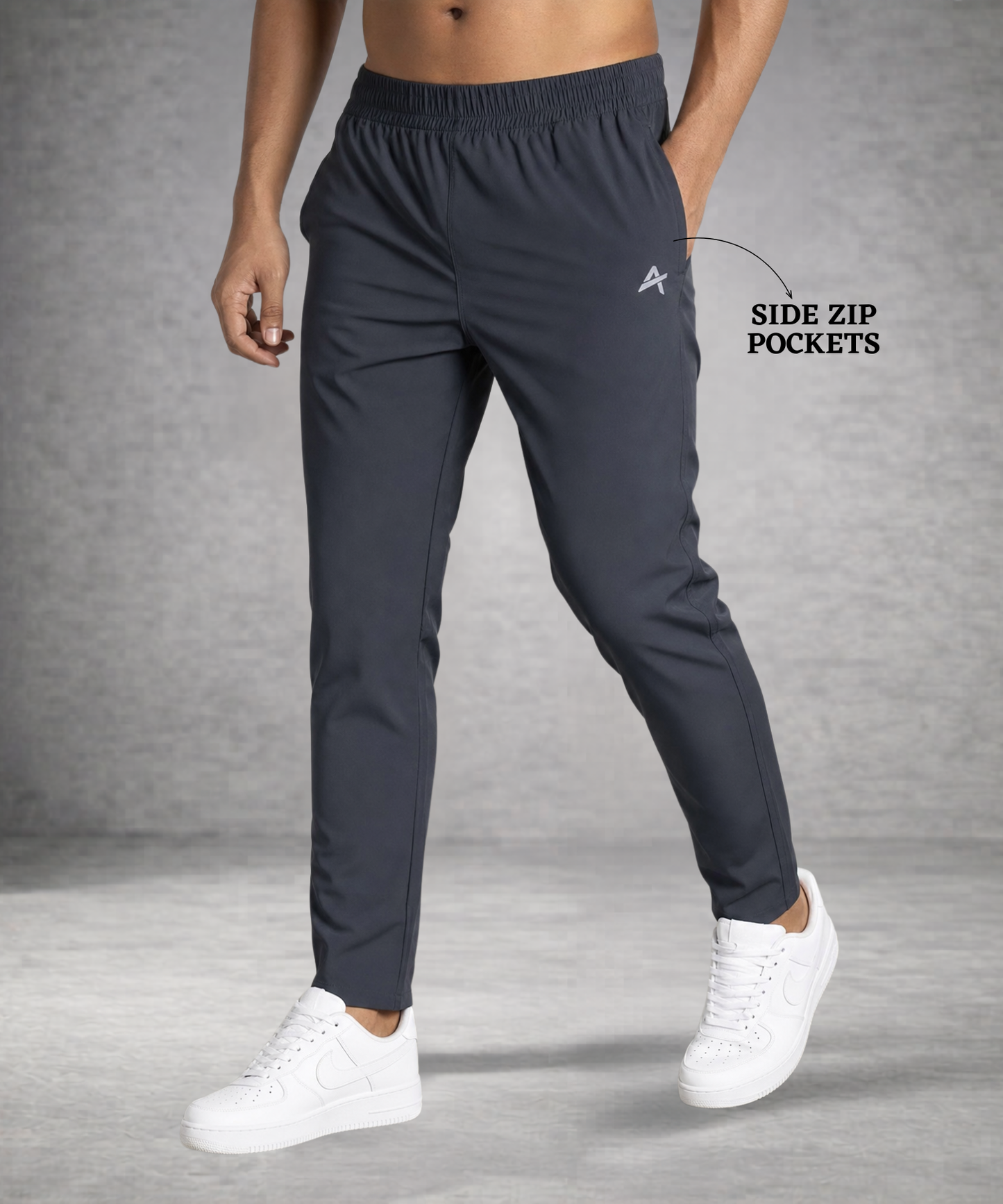 Imported Ns Parachute Lycra Trackpant (12% Lycra 130 GSM) | Athvix Active wear by Denmonk