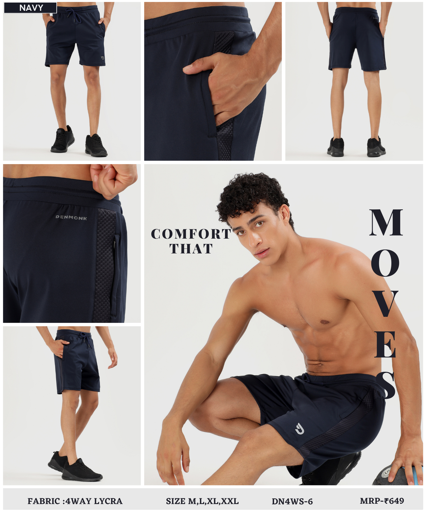 Stretch Shorts - Imported 4way Taiwan Lycra (GSM 260)