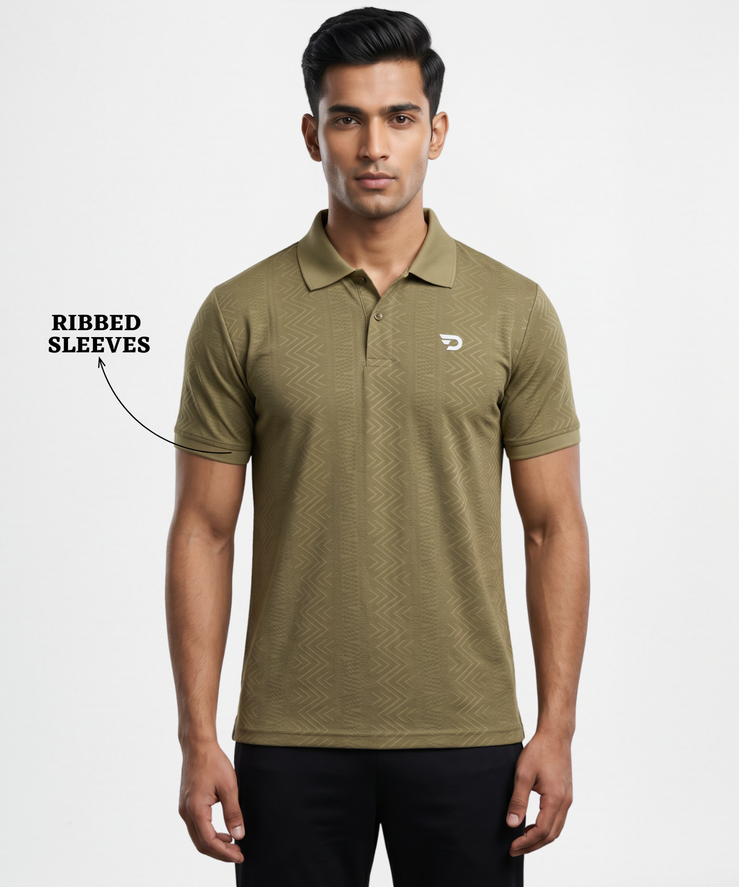 Men’s Stylish Imported Jacquard Matty Lycra Polo Neck T-Shirt with Premium Fit | 180 GSM | DOD