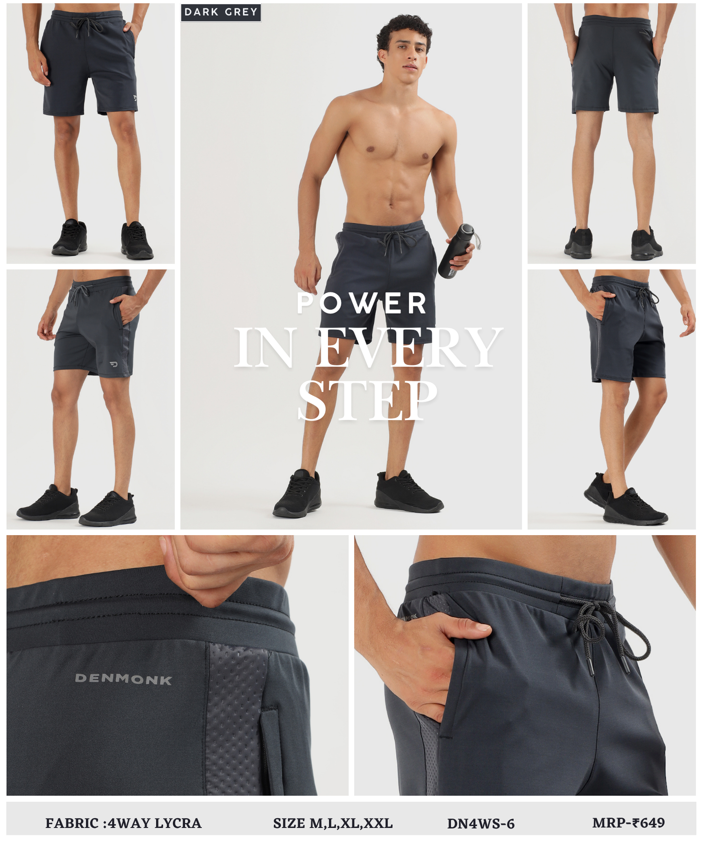 Stretch Shorts - Imported 4way Taiwan Lycra (GSM 260)