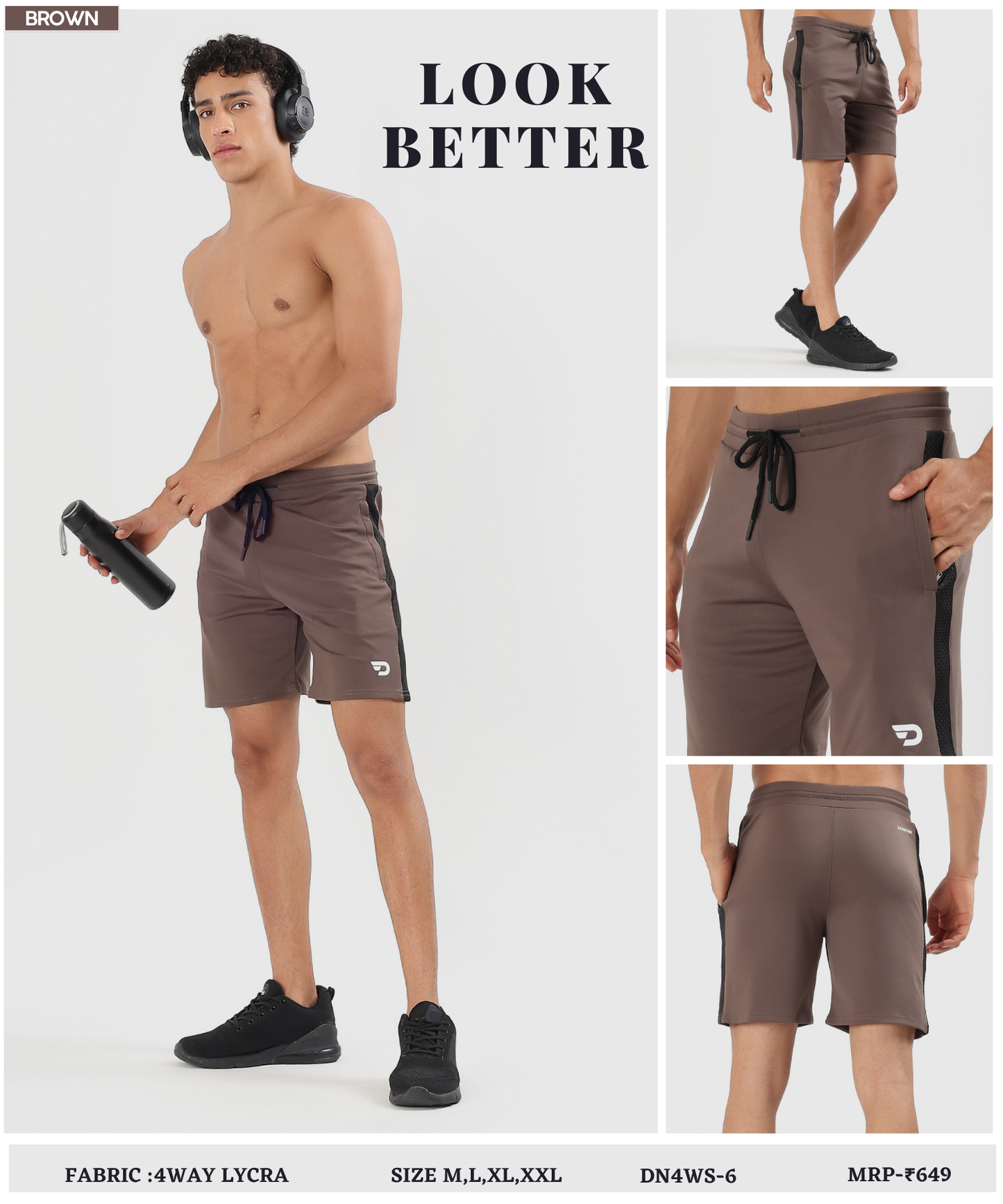 Stretch Shorts - Imported 4way Taiwan Lycra (GSM 260)