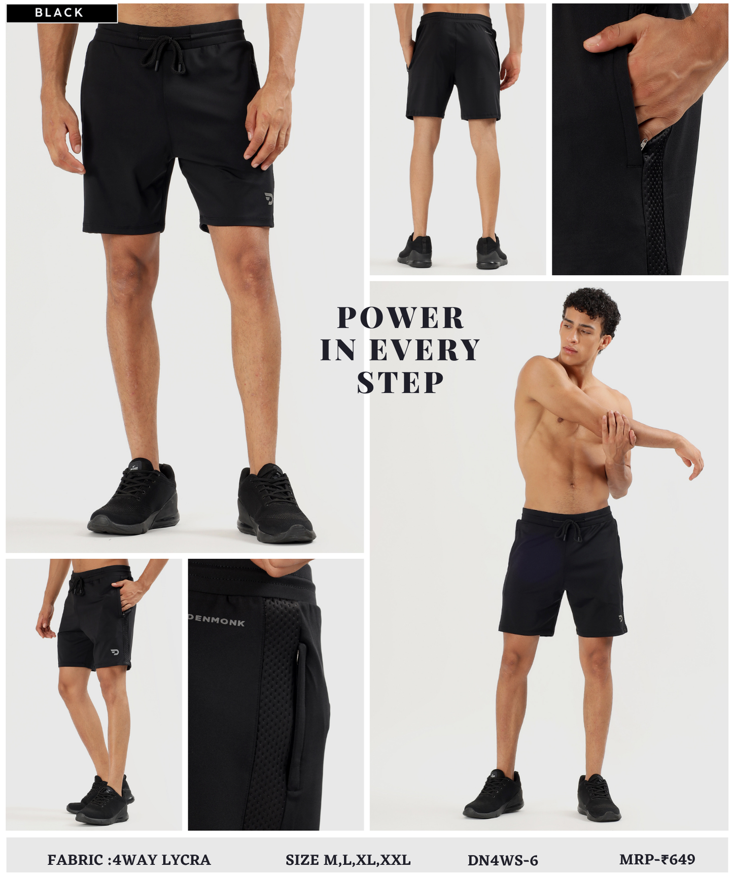 Stretch Shorts - Imported 4way Taiwan Lycra (GSM 260)