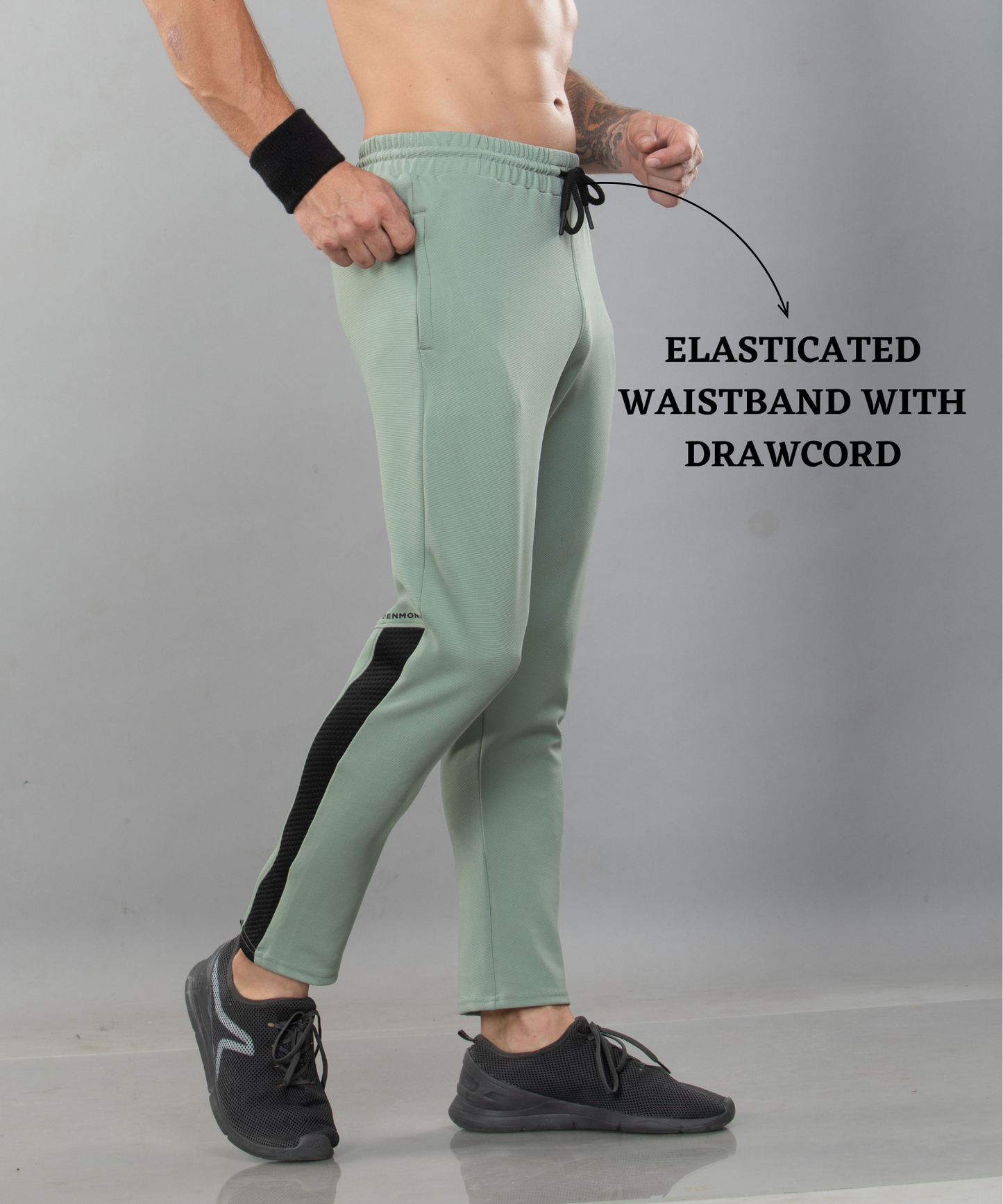 Bugdot Patch Detail Trackpant – Imported Dobby Lycra (280 GSM)