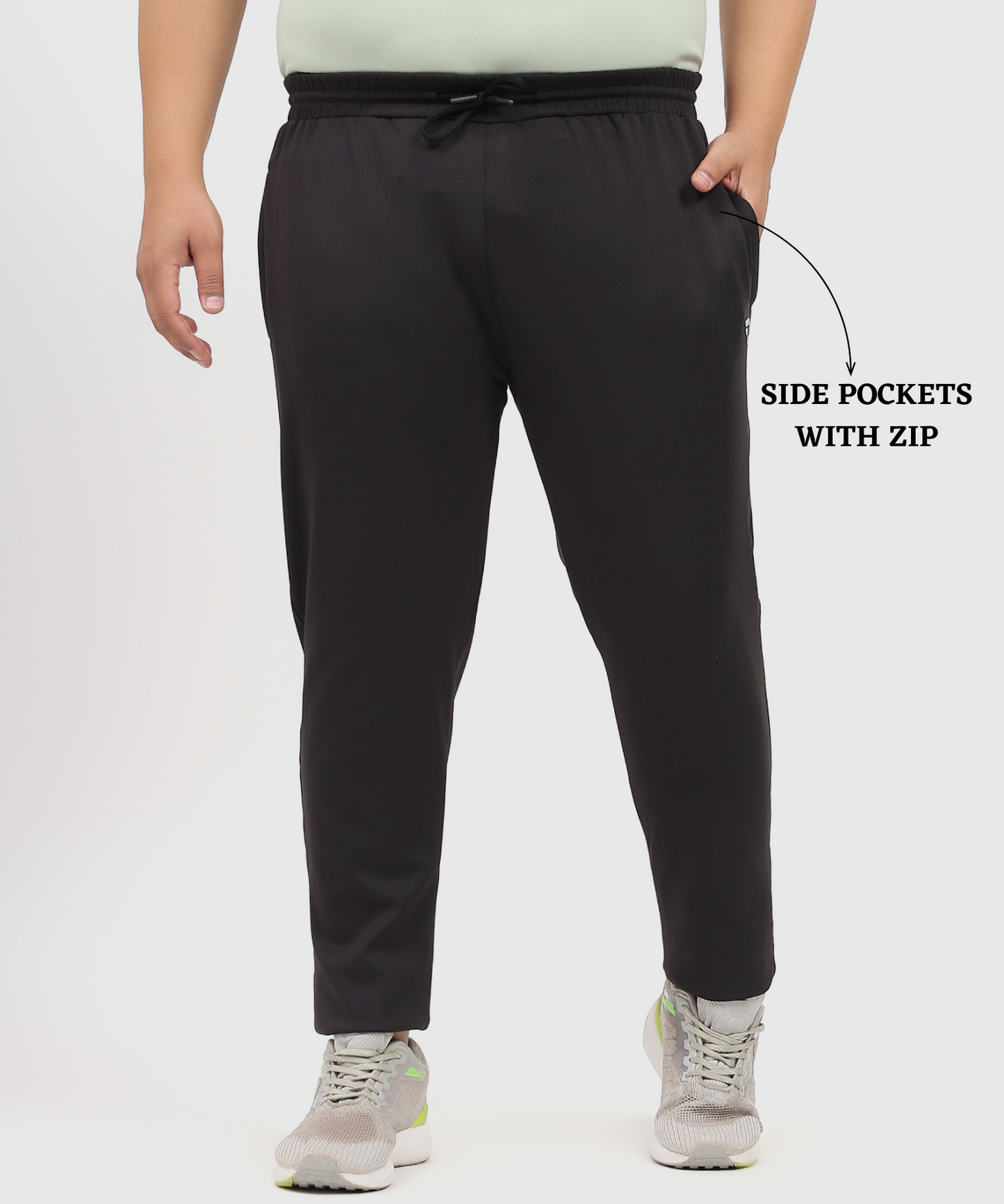 Men’s Poly Cotton Lycra Plus-Size Track Pants (GSM 280)