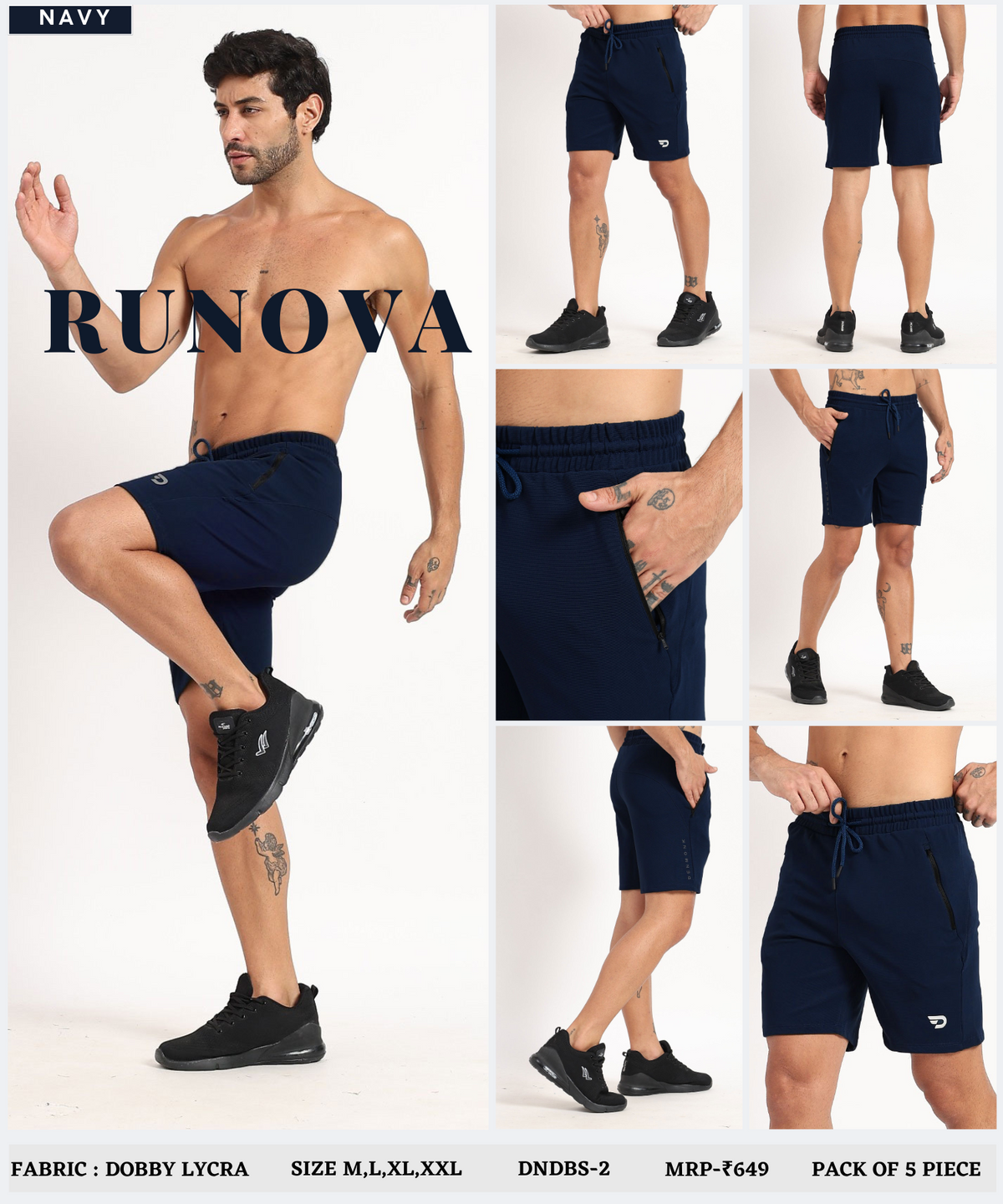 UrbanFlex Shorts – Imported Dobby Lycra ( 250 GSM)
