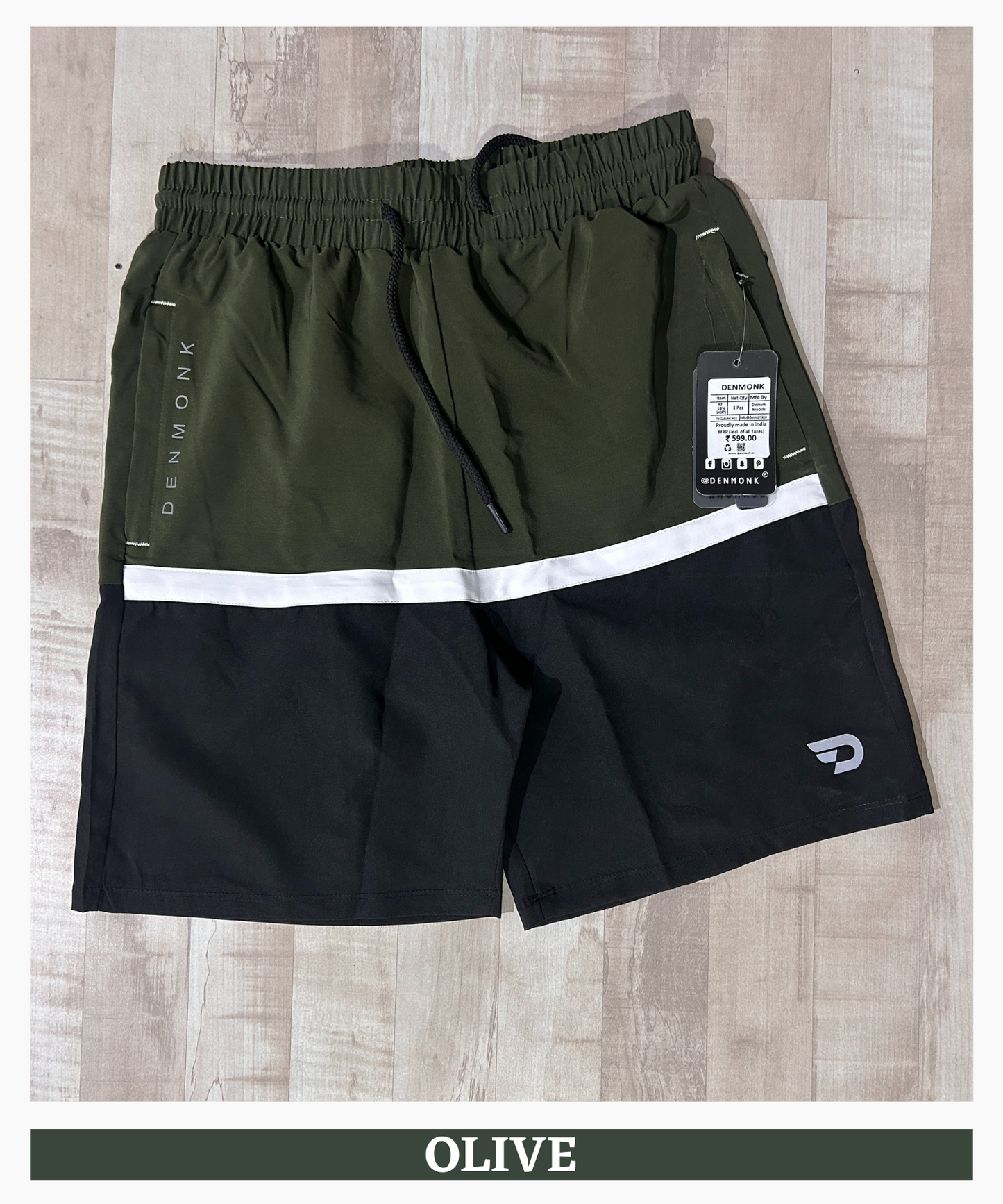 Block shorts - Imported Ns Parachute Lycra (15% Lycra 130 GSM)