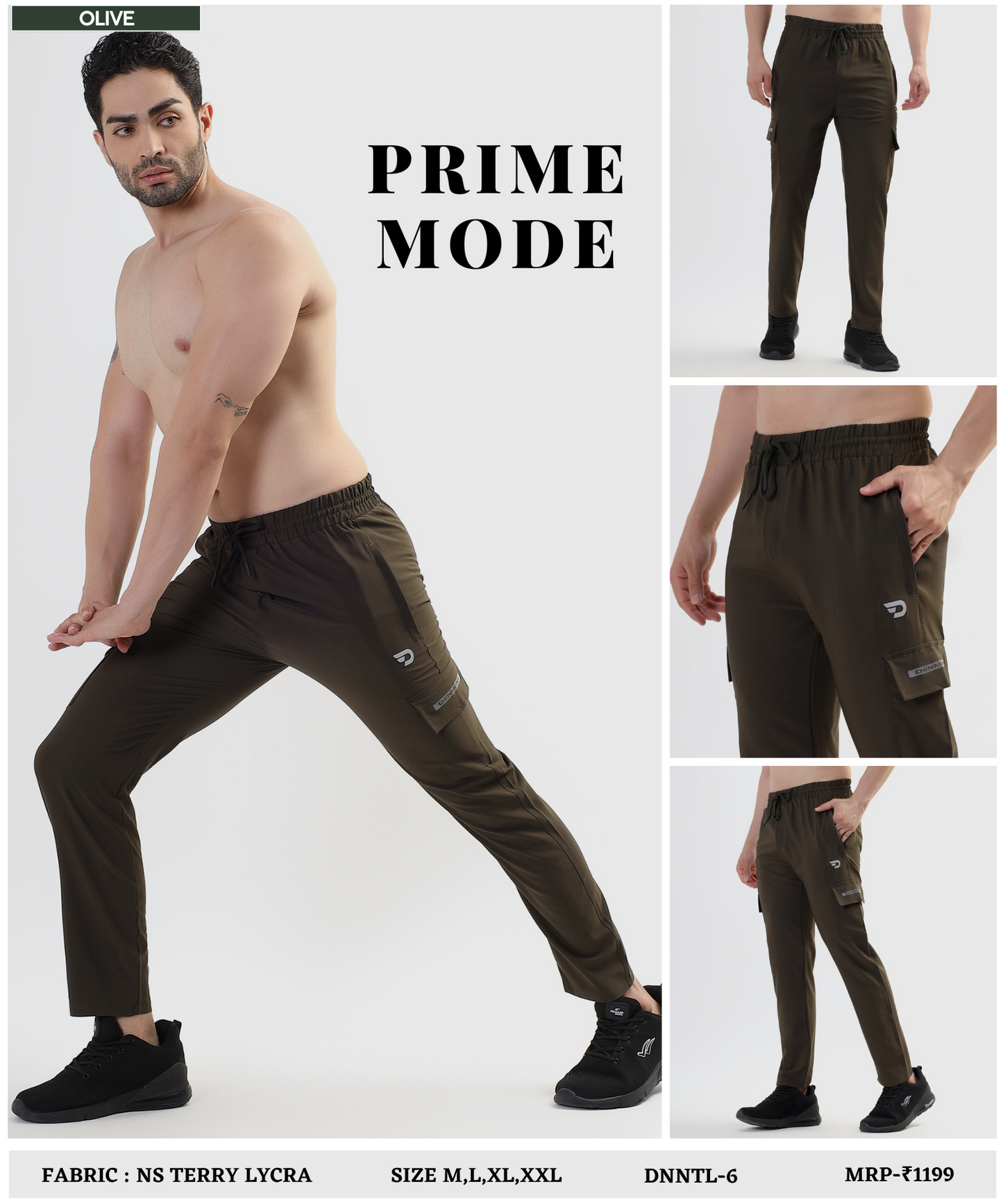 Terry Cargo Style Lower– Imported Ns Terry Lycra (GSM 180-190)