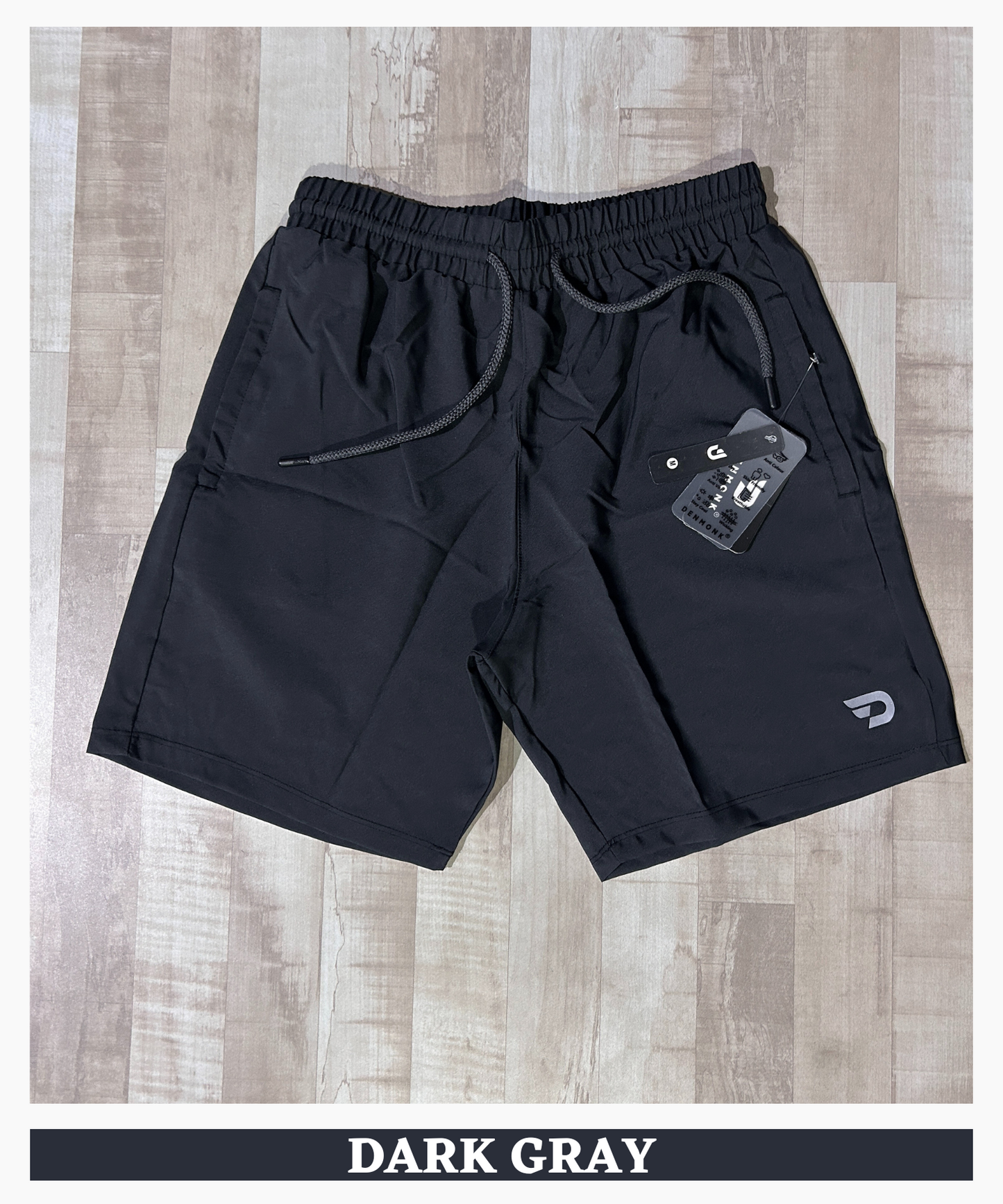 Men’s Solid Active Shorts - Imported Ns Parachute Lycra (15% Lycra 130 GSM)