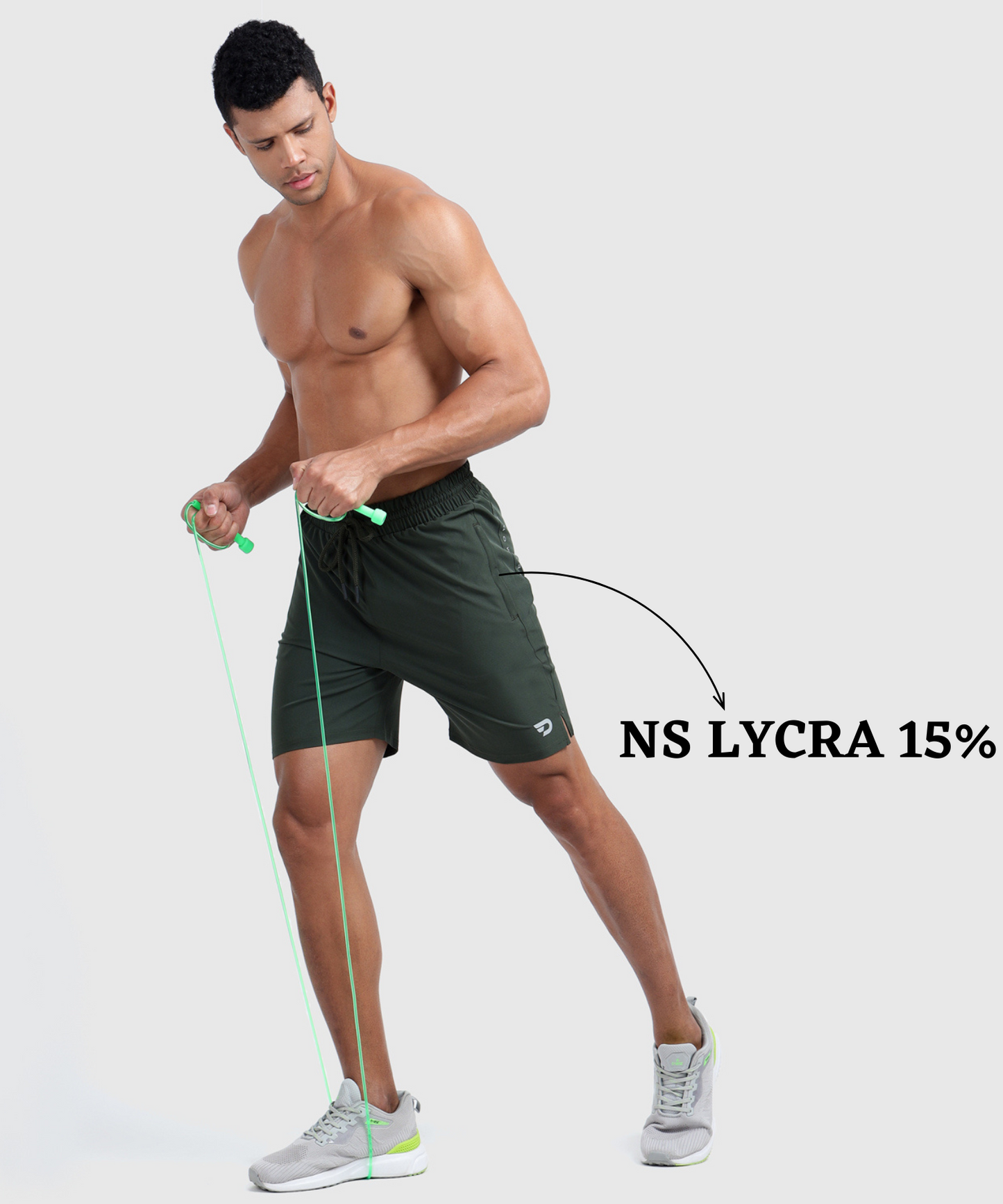 Sport Fit Shorts - Imported Ns Parachute Lycra Shorts/ HalfPants (15% Lycra 130 GSM)