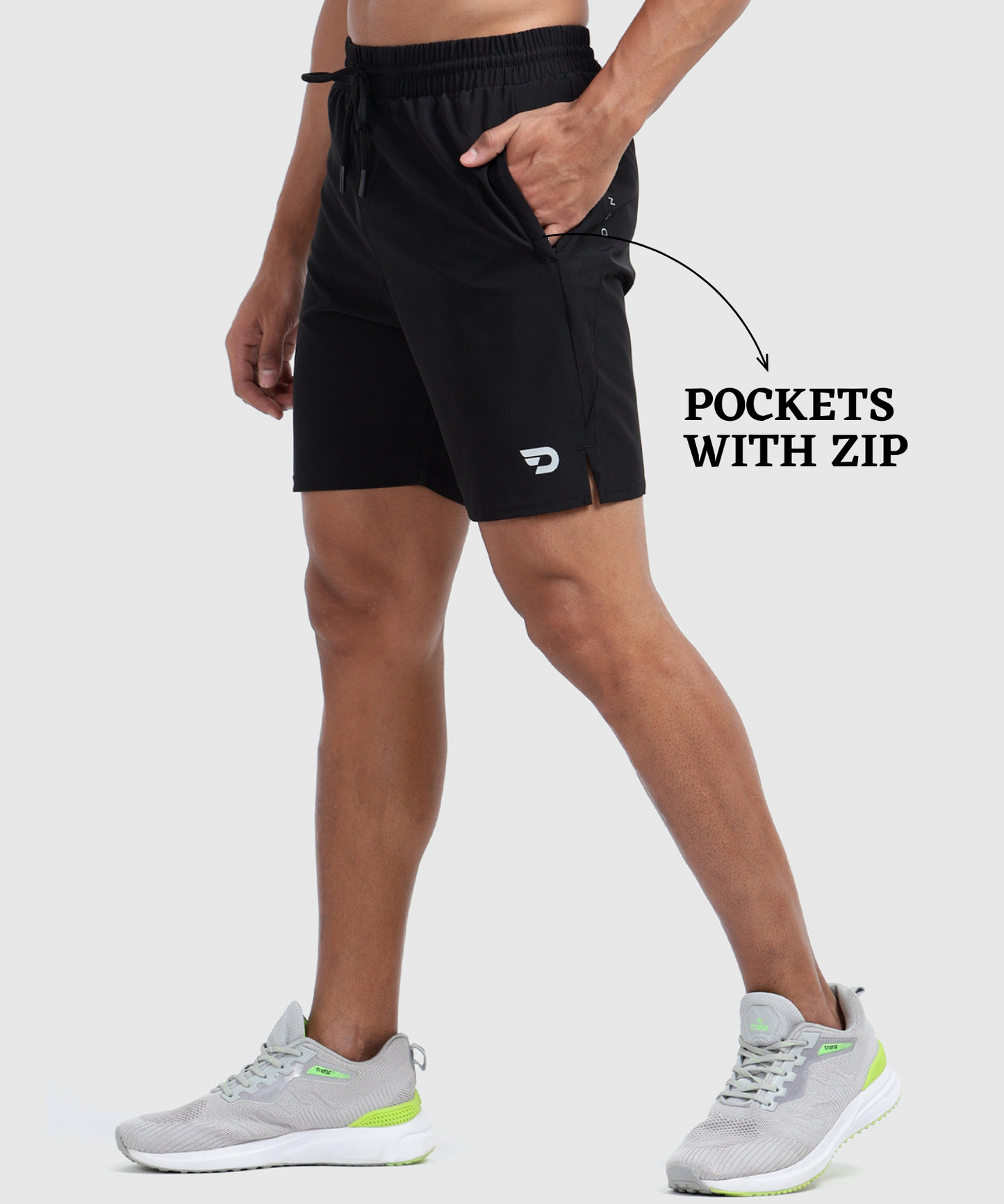 Sport Fit Shorts - Imported Ns Parachute Lycra Shorts/ HalfPants (15% Lycra 130 GSM)