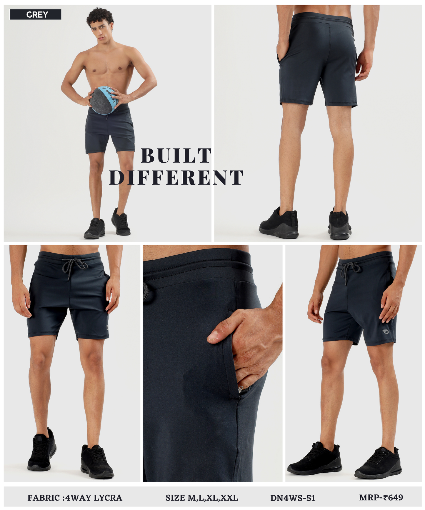 Performance Shorts - Imported 4way Taiwan Lycra (GSM 260)
