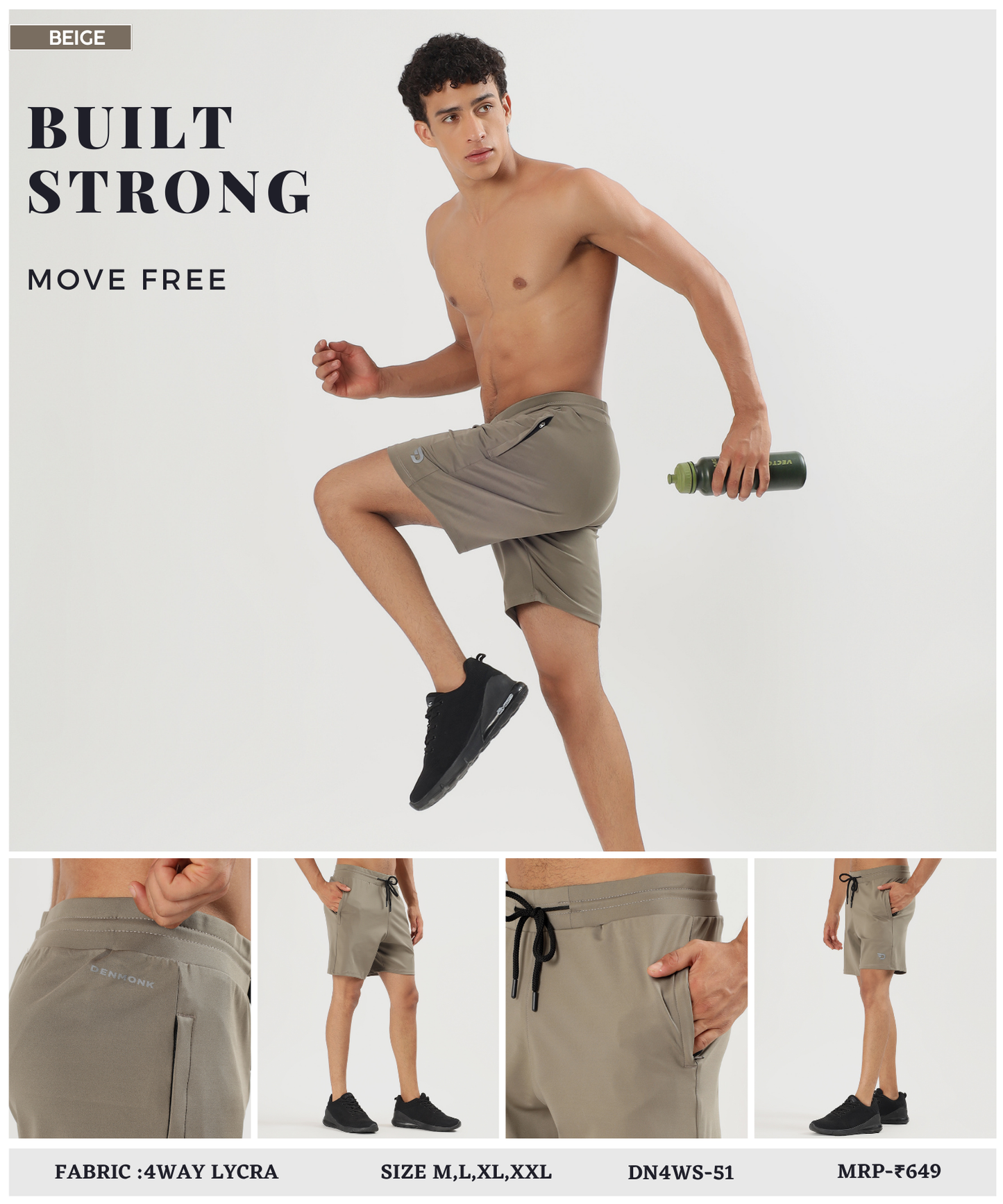 Performance Shorts - Imported 4way Taiwan Lycra (GSM 260)