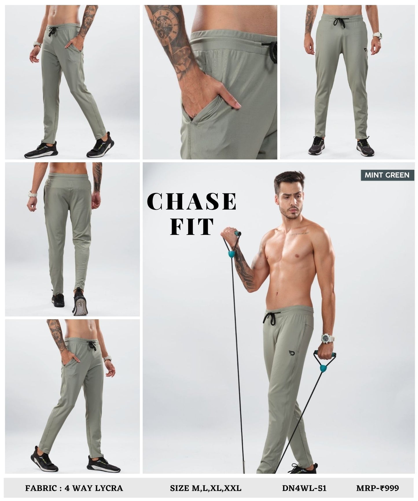 VectorFlex Trackpant - Imported 4way Taiwan Lycra Trackpant (GSM 280)