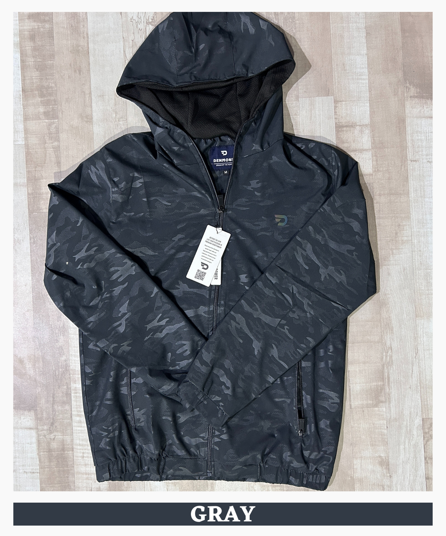 Premium Quality Camo Cotton With Cap Windcheater Jacket (GSM 350)
