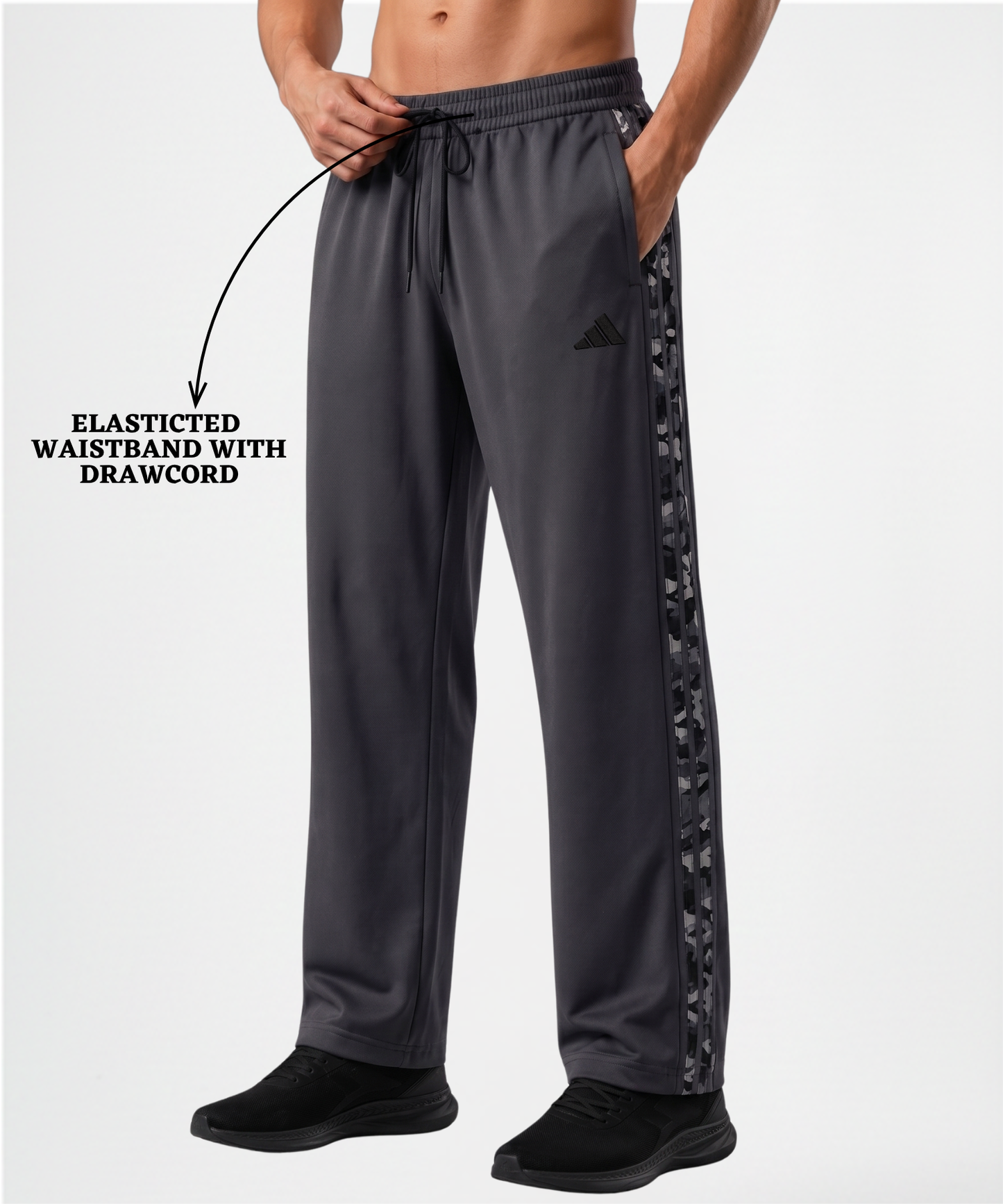 Imported Ns Terry Lycra TrackPant (GSM 180-190) | Comfort fit | Stylish Camouflage Side Patti