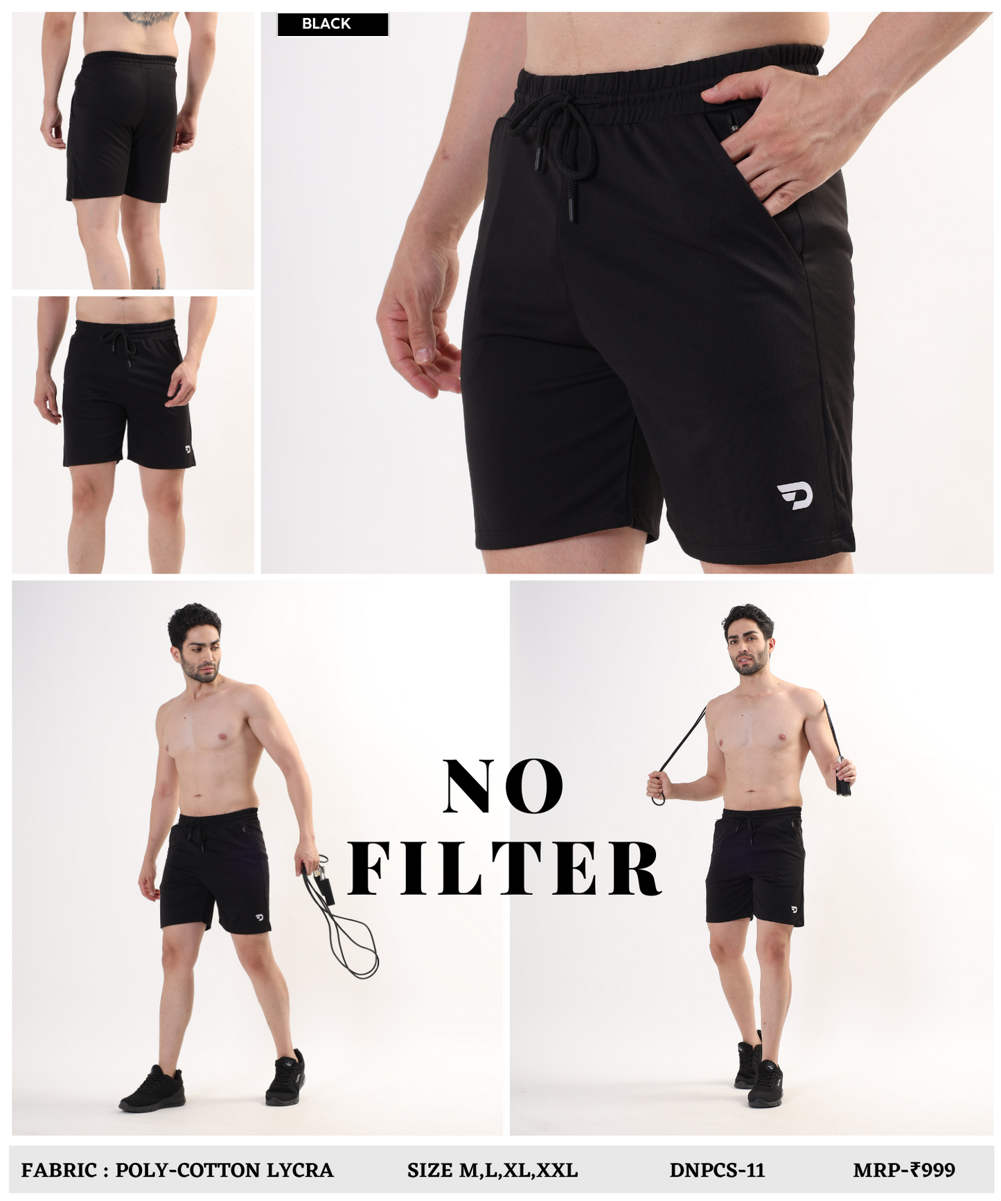 Poly Cotton Lycra Shorts
