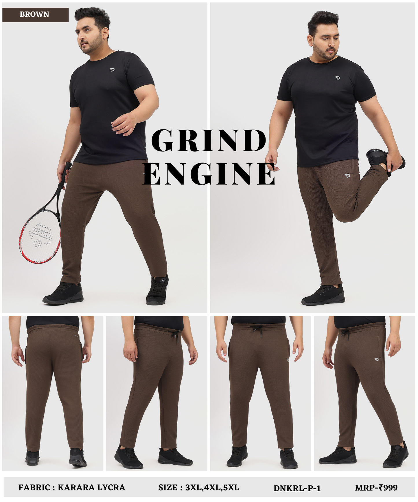 KararaTrack – Imported Karara Lycra | 260 GSM |Plus Size Lower