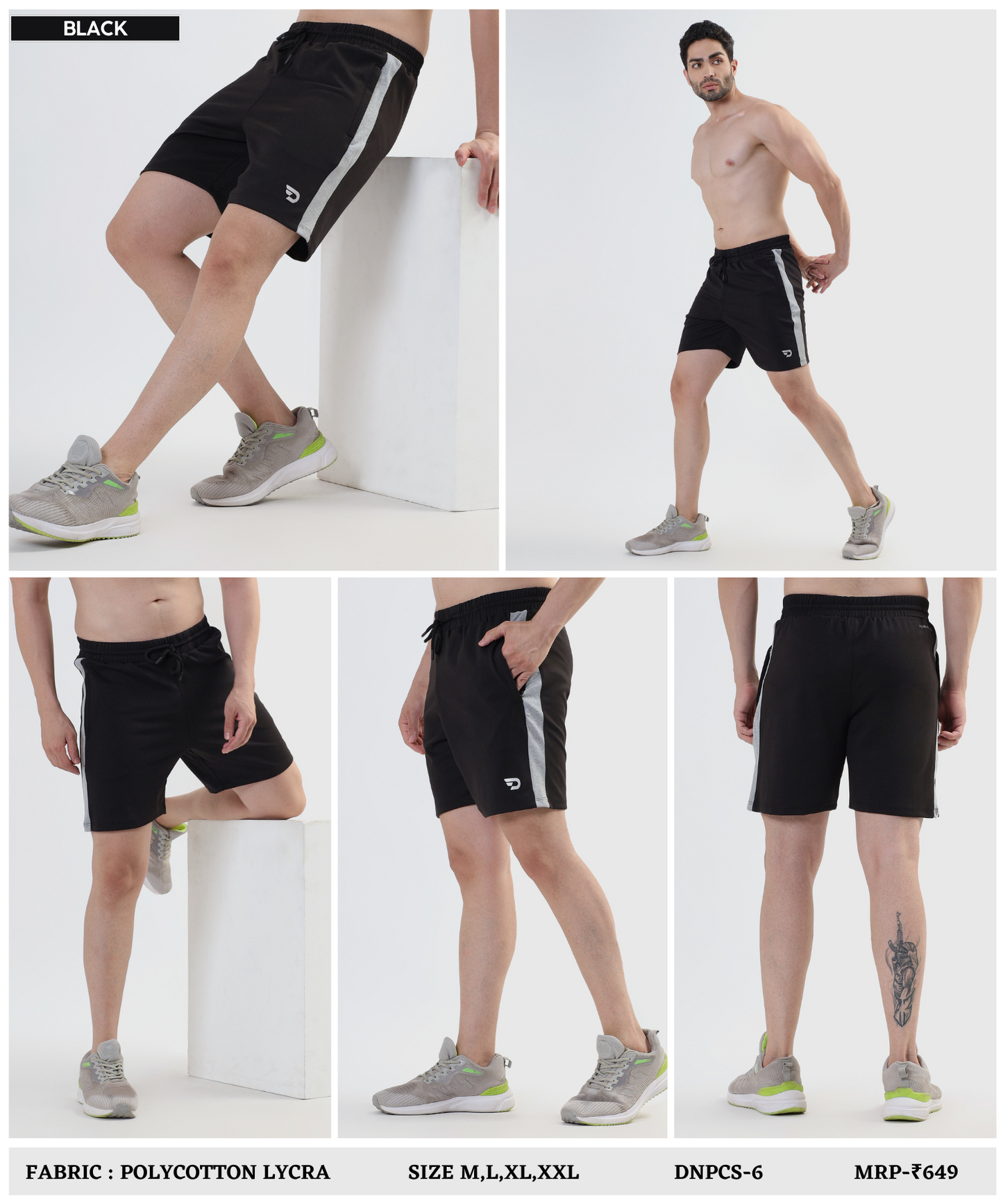 Poly Cotton Lycra Shorts