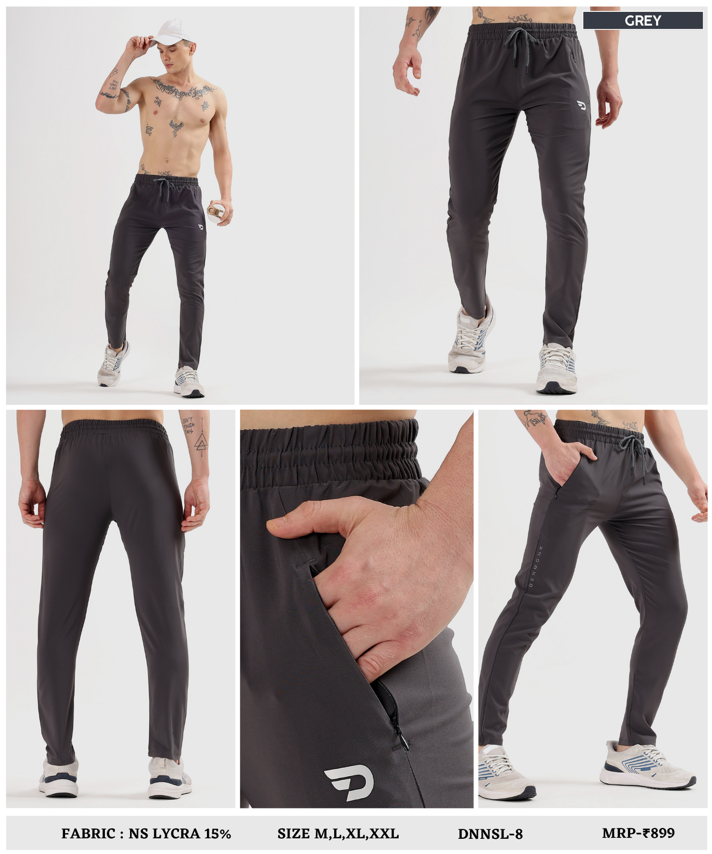 Everyday Trackpant - Imported Ns Parachute Lycra (20% Lycra 145 GSM)