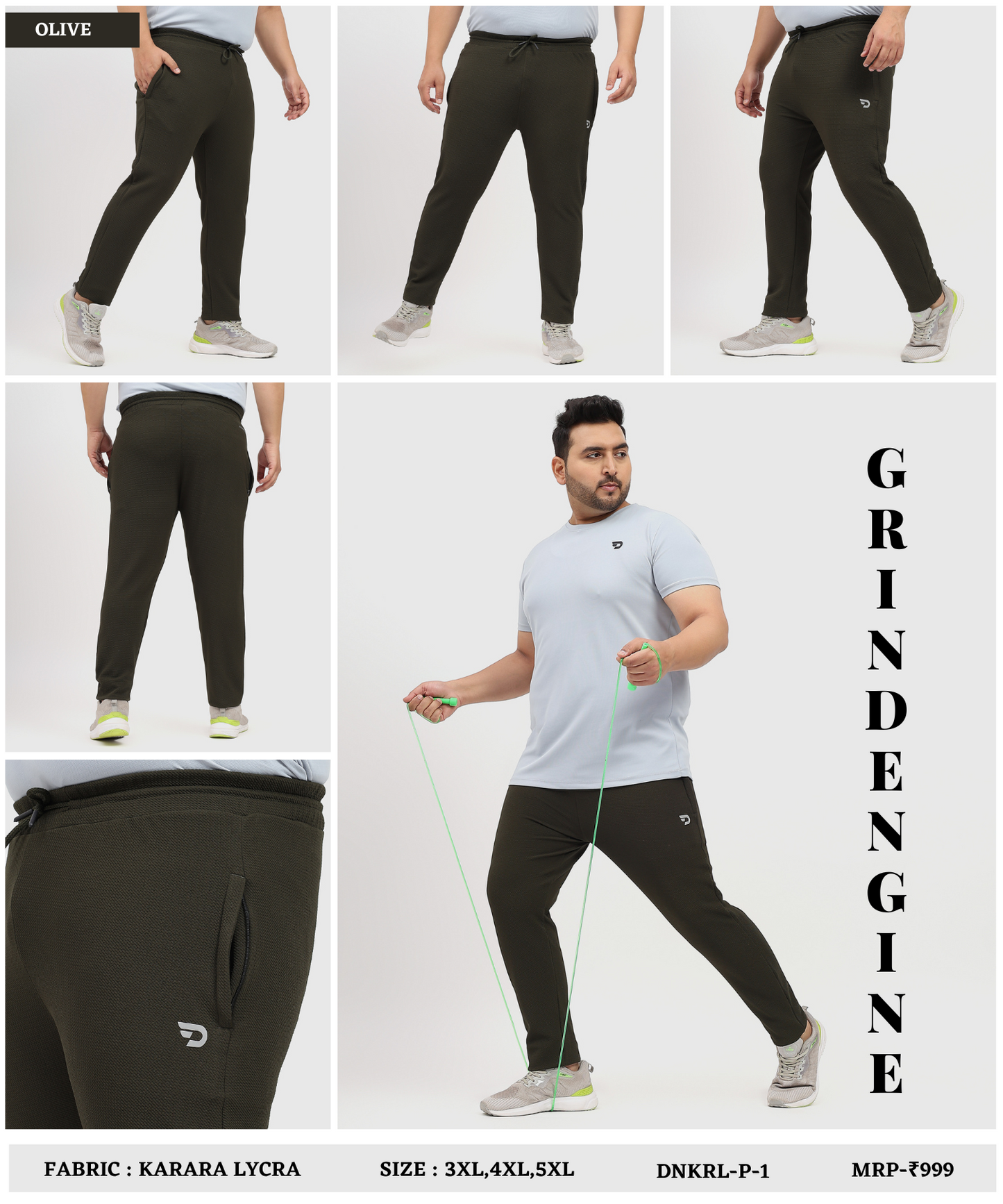 KararaTrack – Imported Karara Lycra | 260 GSM |Plus Size Lower