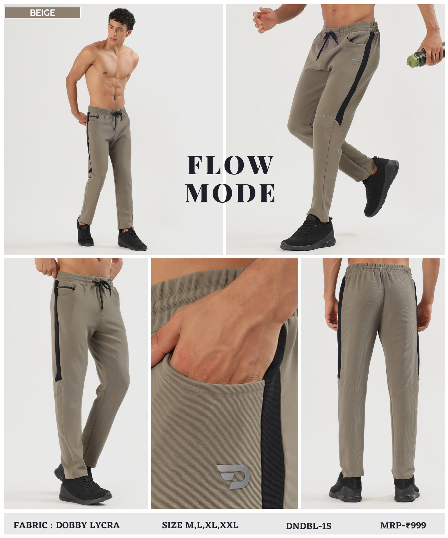 Dobby Color Flex Trackpant - Imported Dobby Lycra Lower (GSM-280)