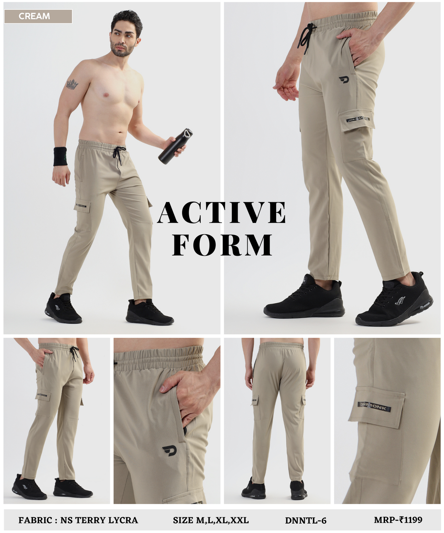 Terry Cargo Style Lower– Imported Ns Terry Lycra (GSM 180-190)