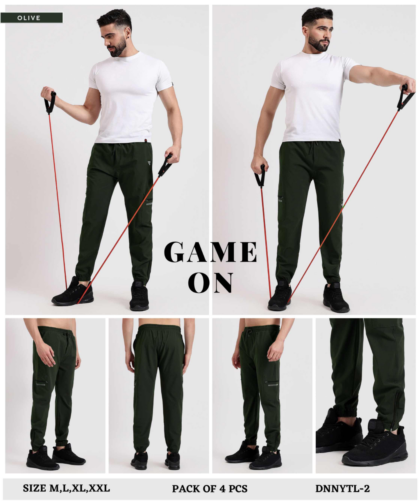 Utility Cargo Trackpant – Imported Nylon Terry Lycra (190 GSM)