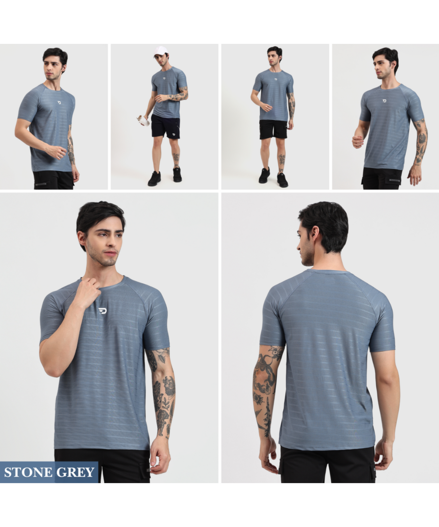 Pin Point Knit Lycra 6 Thread Stitching T-shirts
