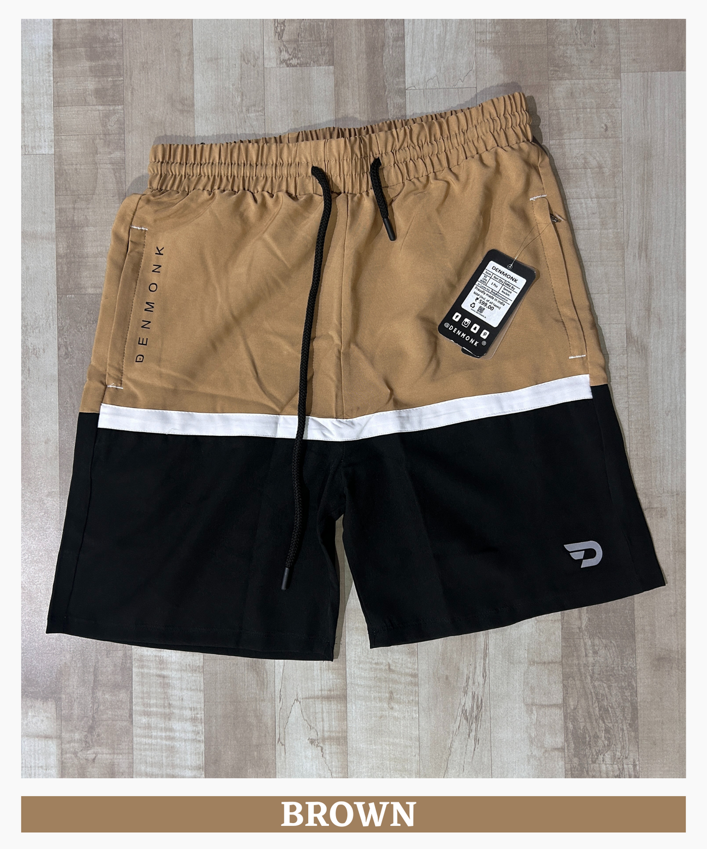 Block shorts - Imported Ns Parachute Lycra (15% Lycra 130 GSM)