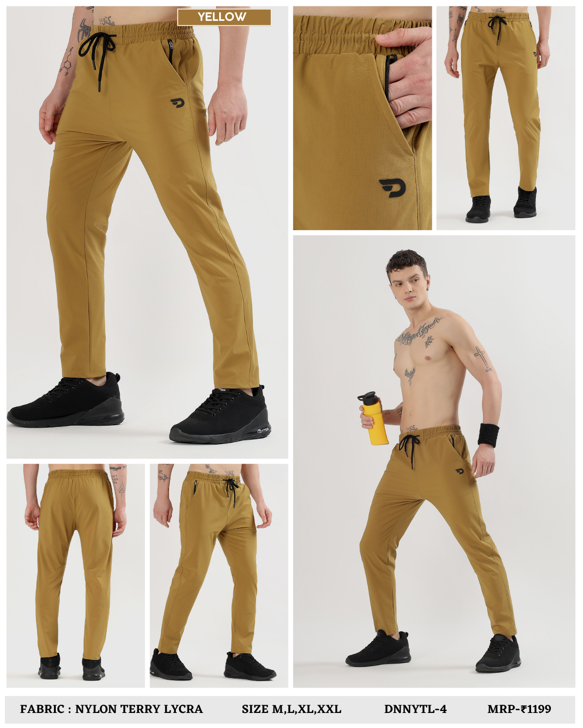 ActiveFit Trackpant – Imported Nylon Terry Lycra ( 180 GSM)|DOD