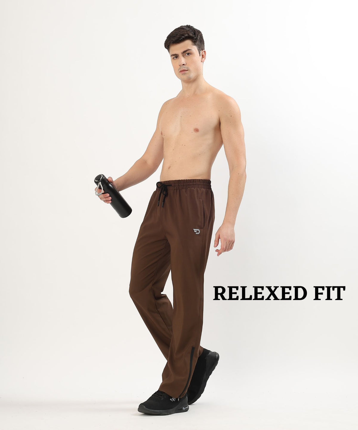 Denmonk Men's Imported NS Terry Lycra Track Pants With Boot Cut Style | 180–190 GSM | Straight Fit