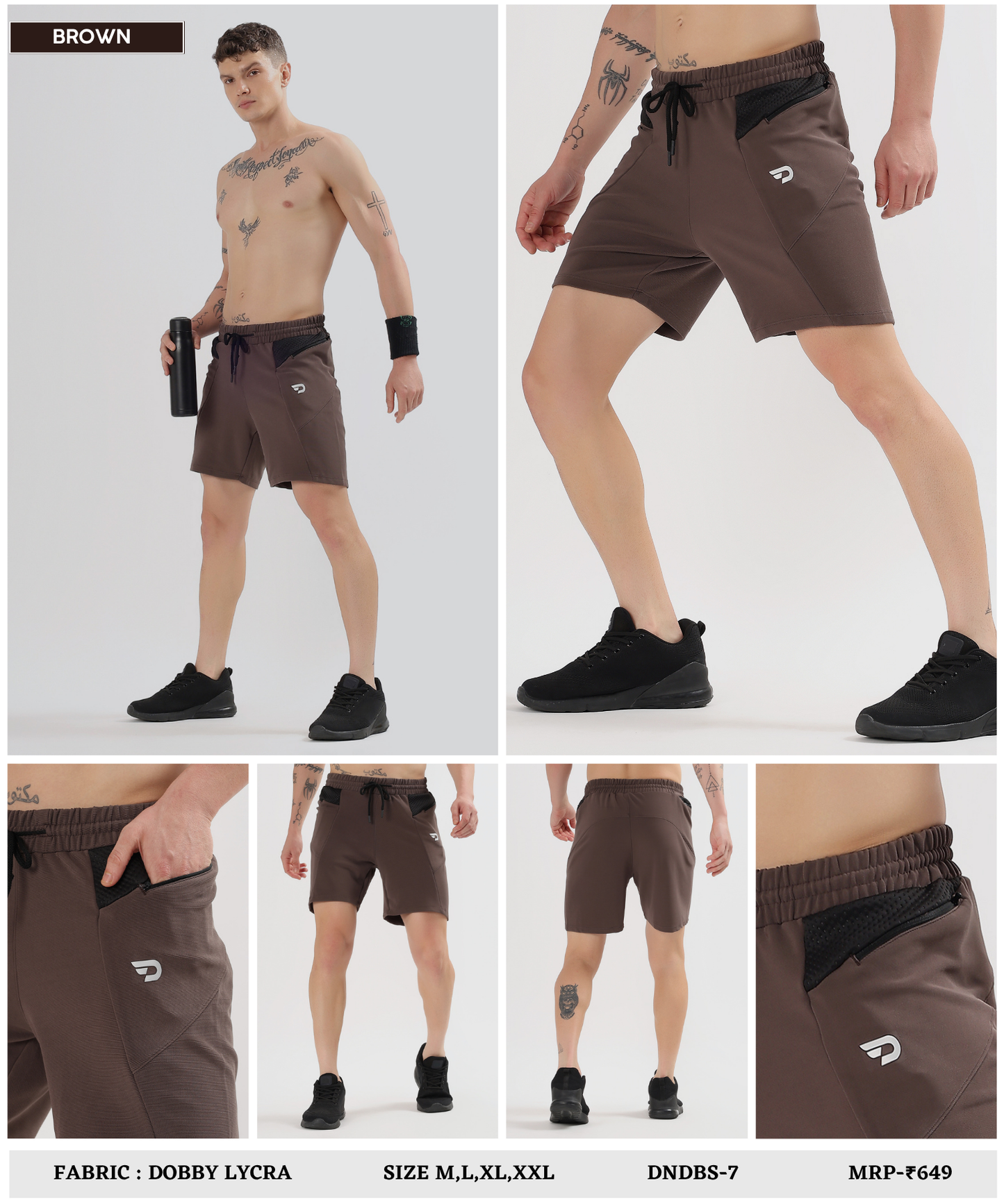bugdot Shorts - Imported Dobby Lycra (GSM 250)