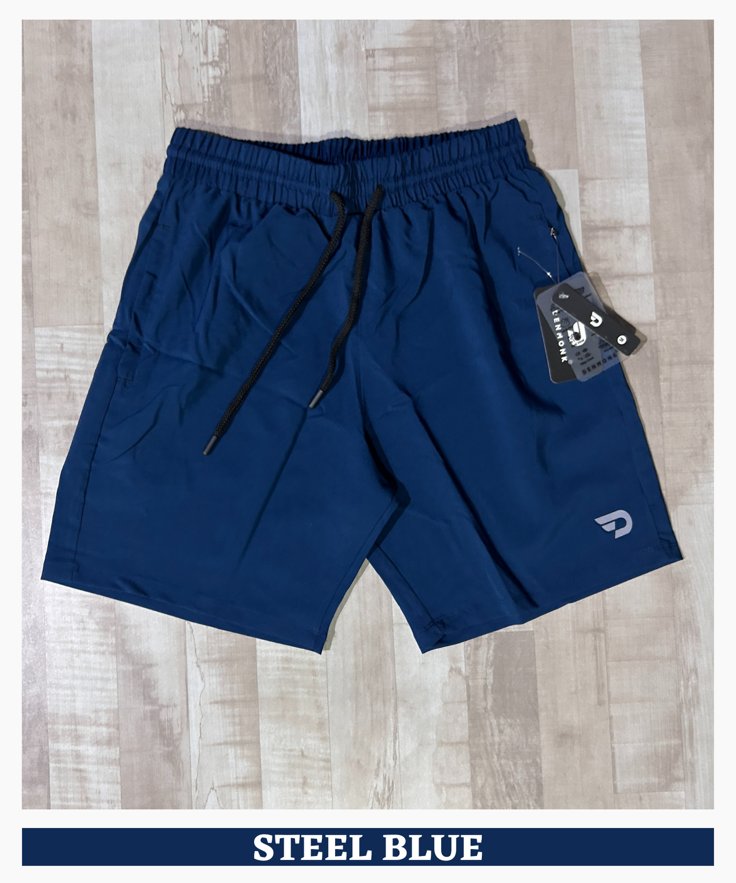 Men’s Solid Active Shorts - Imported Ns Parachute Lycra (15% Lycra 130 GSM)