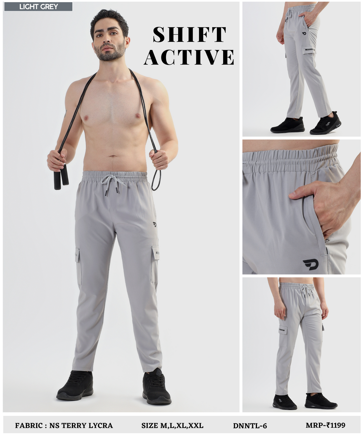 Terry Cargo Style Lower– Imported Ns Terry Lycra (GSM 180-190)
