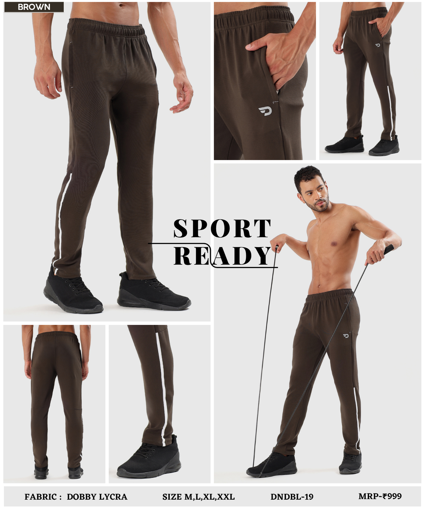 Stripe Trackpant - Imported Dobby Lycra (GSM 280)