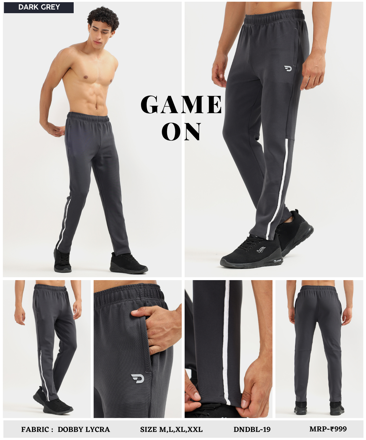 Stripe Trackpant - Imported Dobby Lycra (GSM 280)