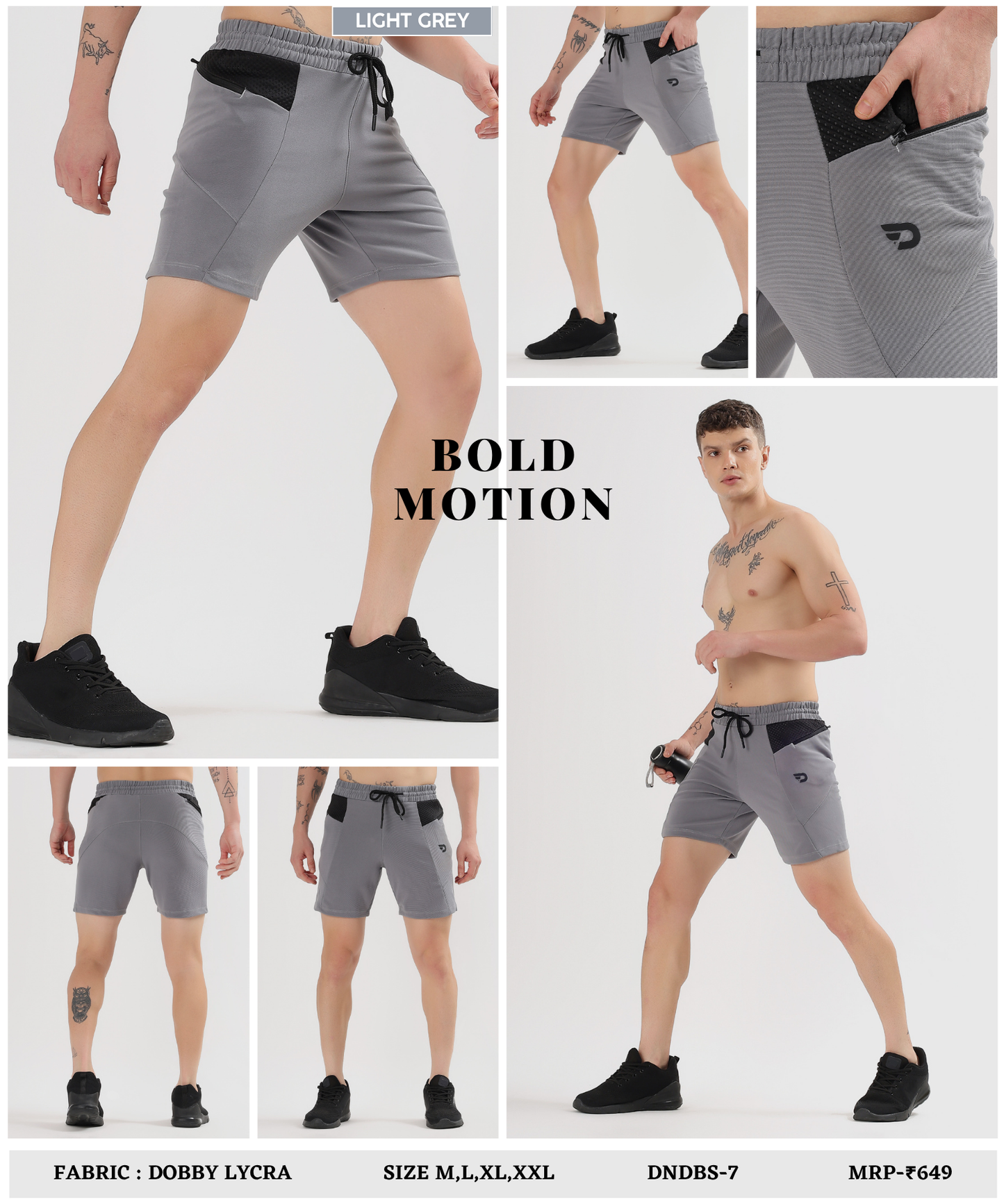 bugdot Shorts - Imported Dobby Lycra (GSM 250)
